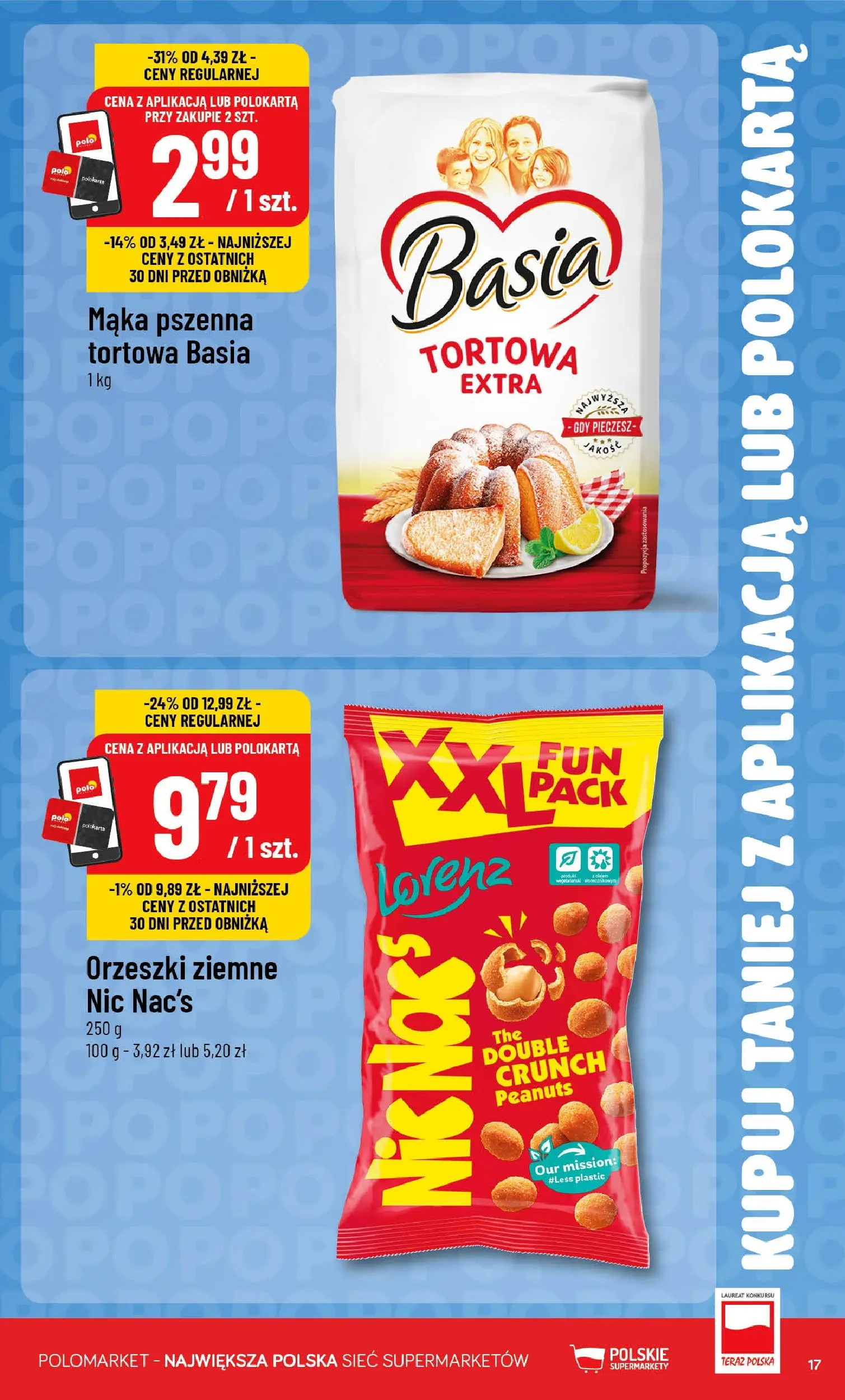 Nowa POLOmarket gazetka od jutra 10.06.2026 | Strona: 17 | Produkty: Orzeszki ziemne