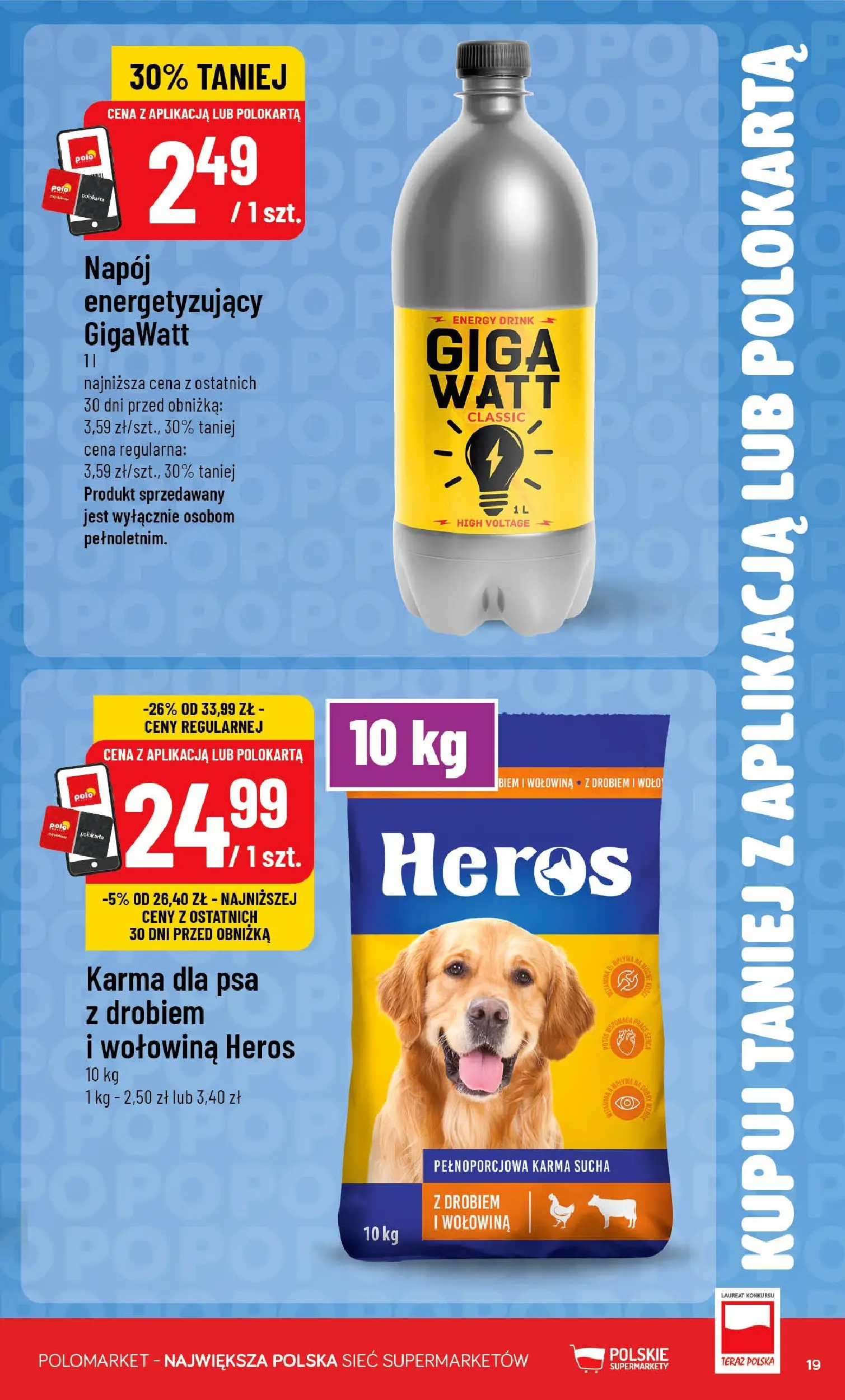 Nowa POLOmarket gazetka od jutra 10.06.2026 | Strona: 19 | Produkty: Karma dla psa, Wołowina