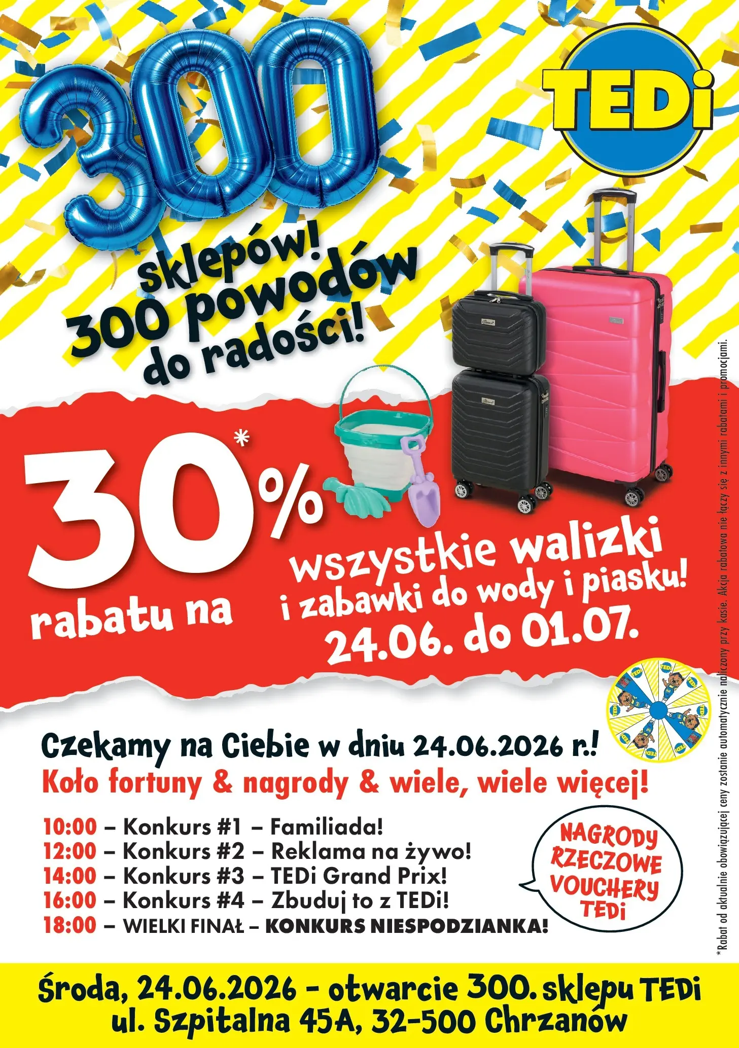 TEDi gazetka - 300 sklepów od (24.06.2026 - 01.07.2026) | Strona: 1