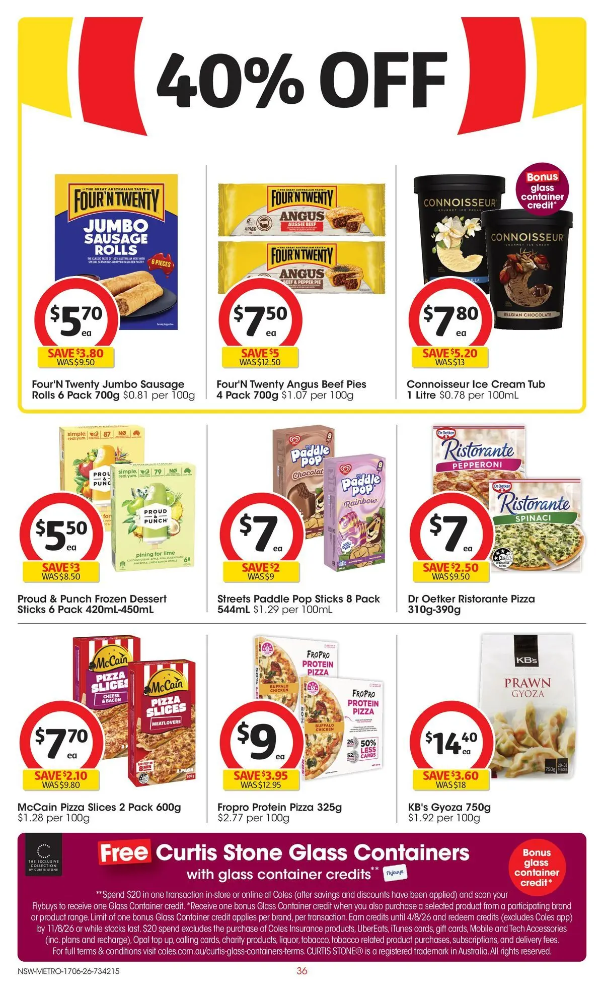 ﻿Coles catalogue valid from 17/06/2026 > Online Australia | Page: 36 | Products: Bacon, Opal, Ice cream, Mobile