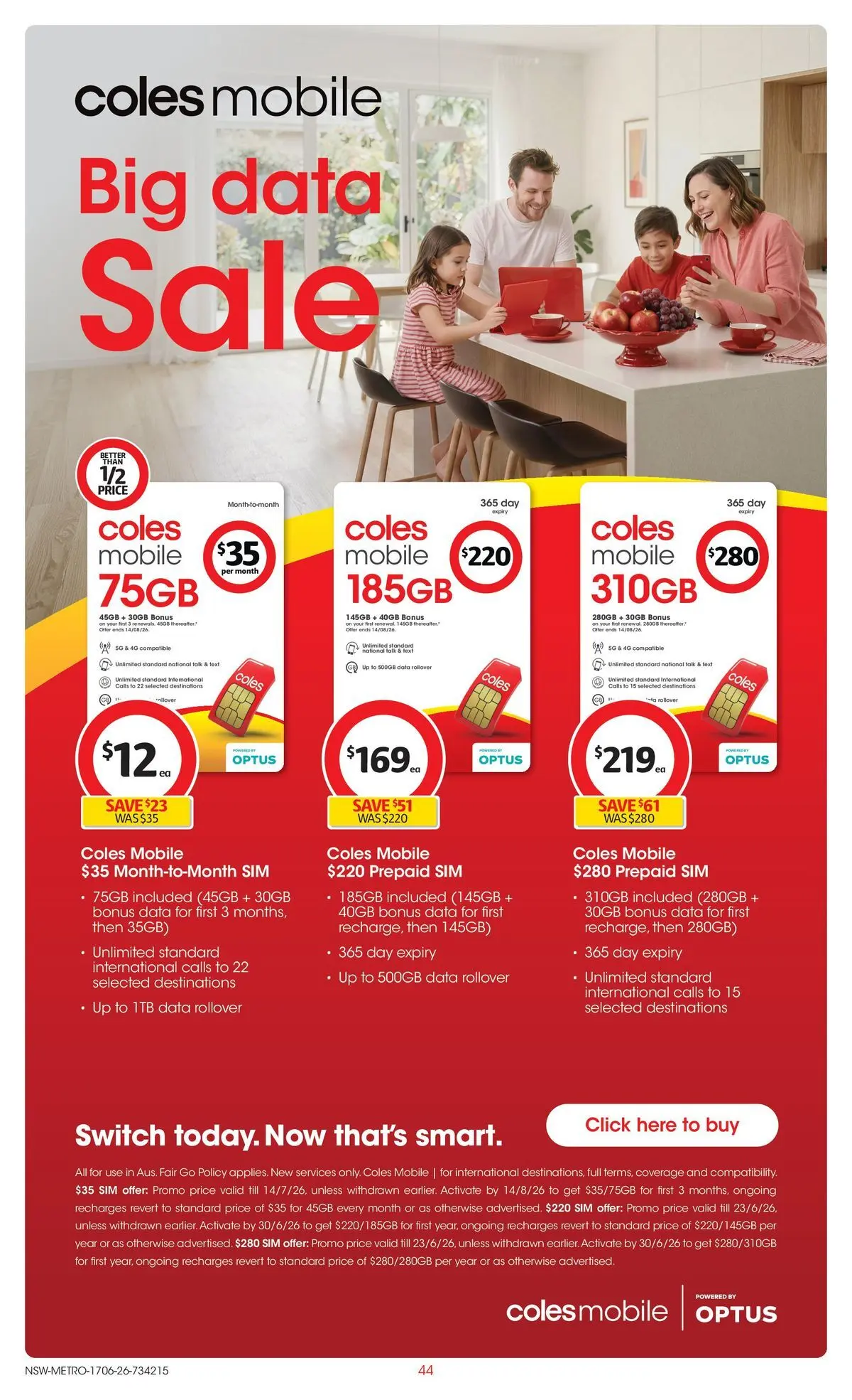 ﻿Coles catalogue valid from 17/06/2026 > Online Australia | Page: 44 | Products: Mobile