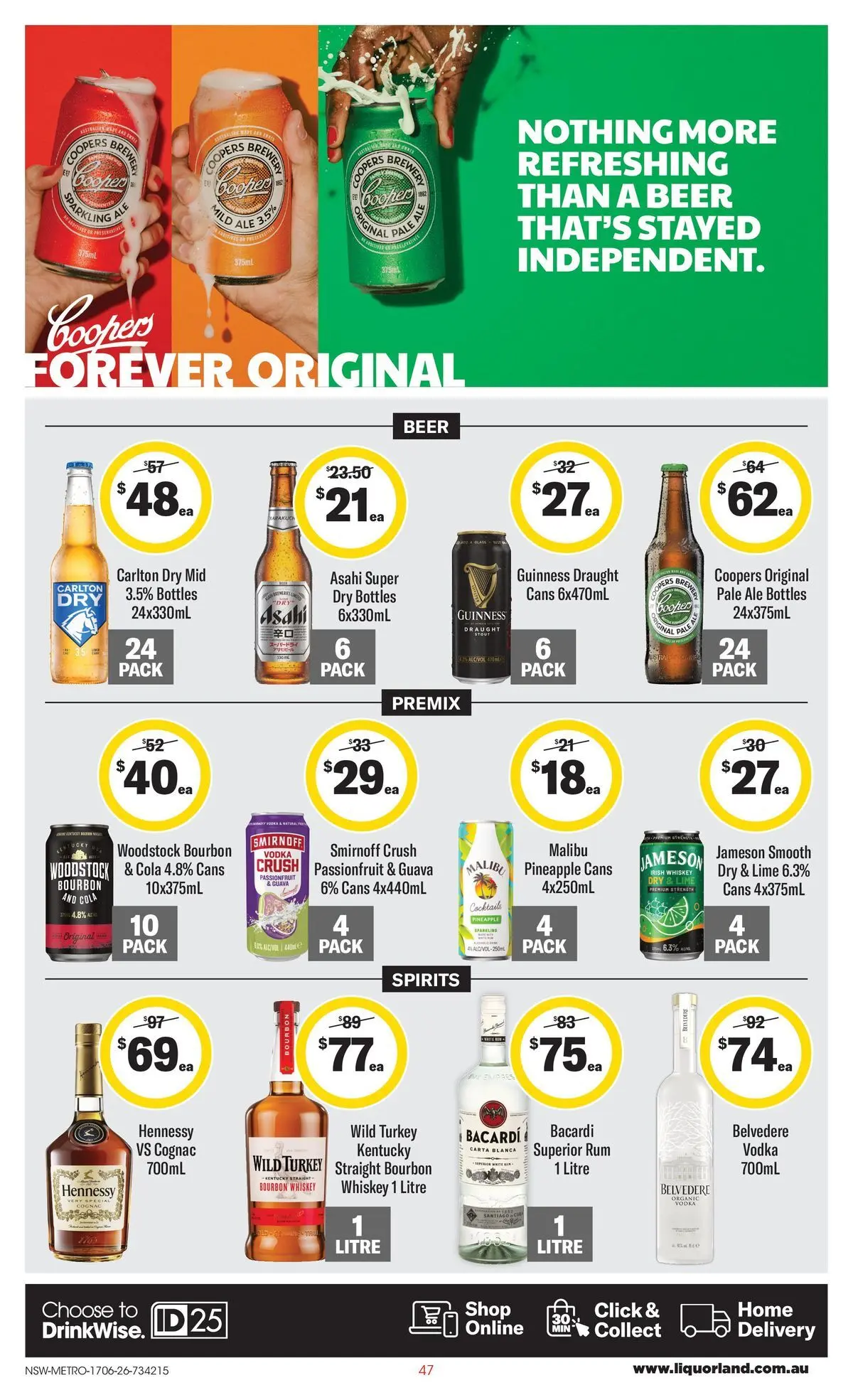 ﻿Coles catalogue valid from 17/06/2026 > Online Australia | Page: 47 | Products: Beer, Pineapple, Vodka, Turkey