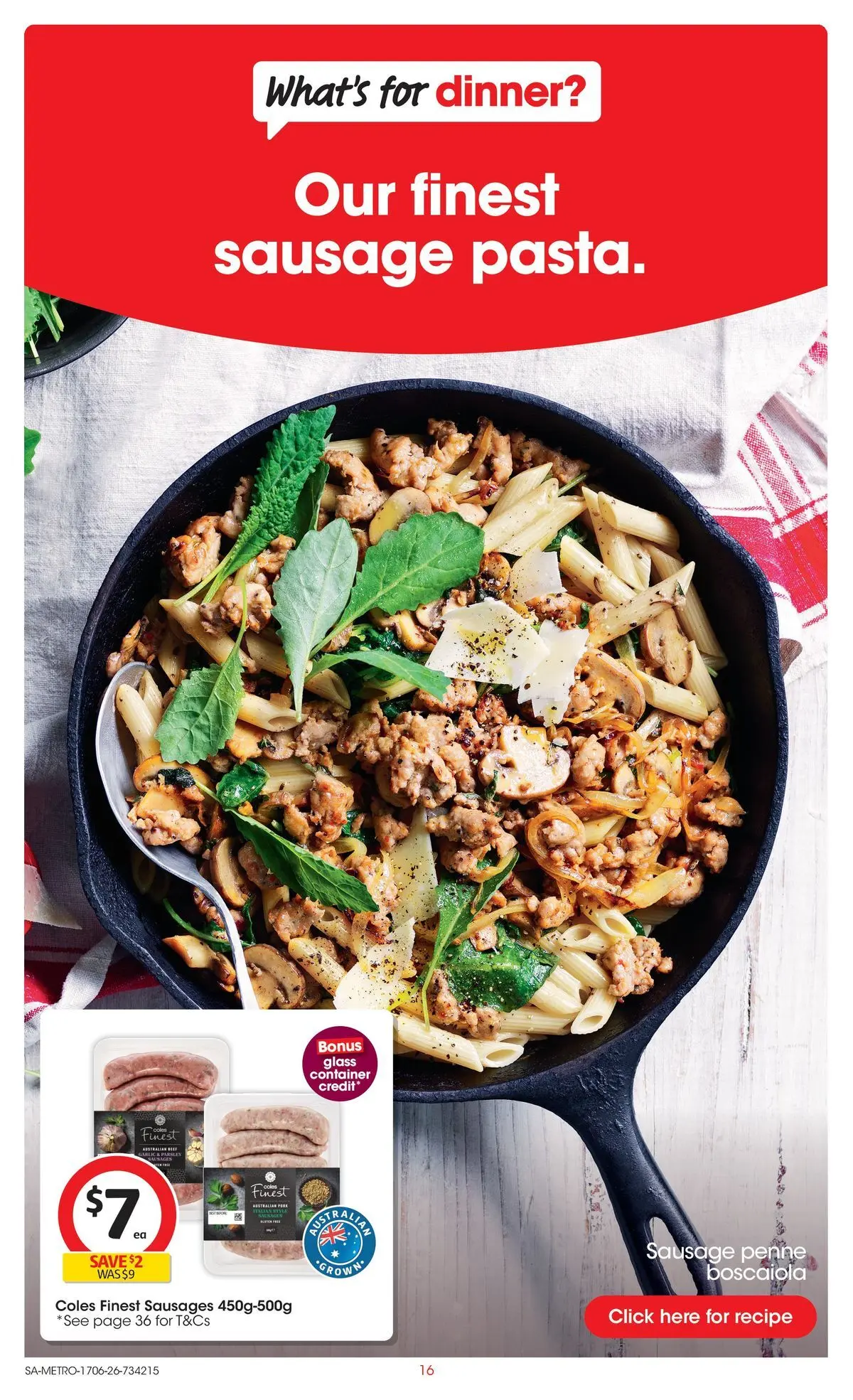﻿Coles catalogue valid from 17/06/2026 > Online Australia | Page: 16 | Products: Sausage, Parsley