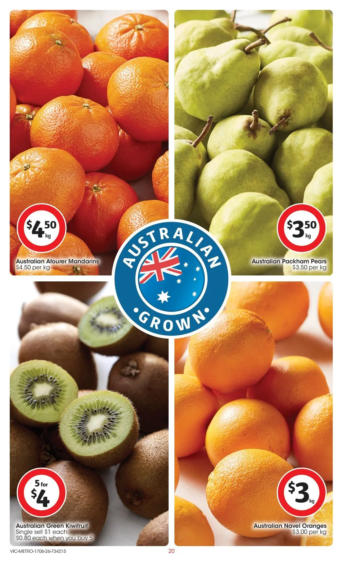 ﻿Coles catalogue valid from 17/06/2026 > Online Australia | Page: 20 | Products: Oranges, Kiwifruit, Mandarins