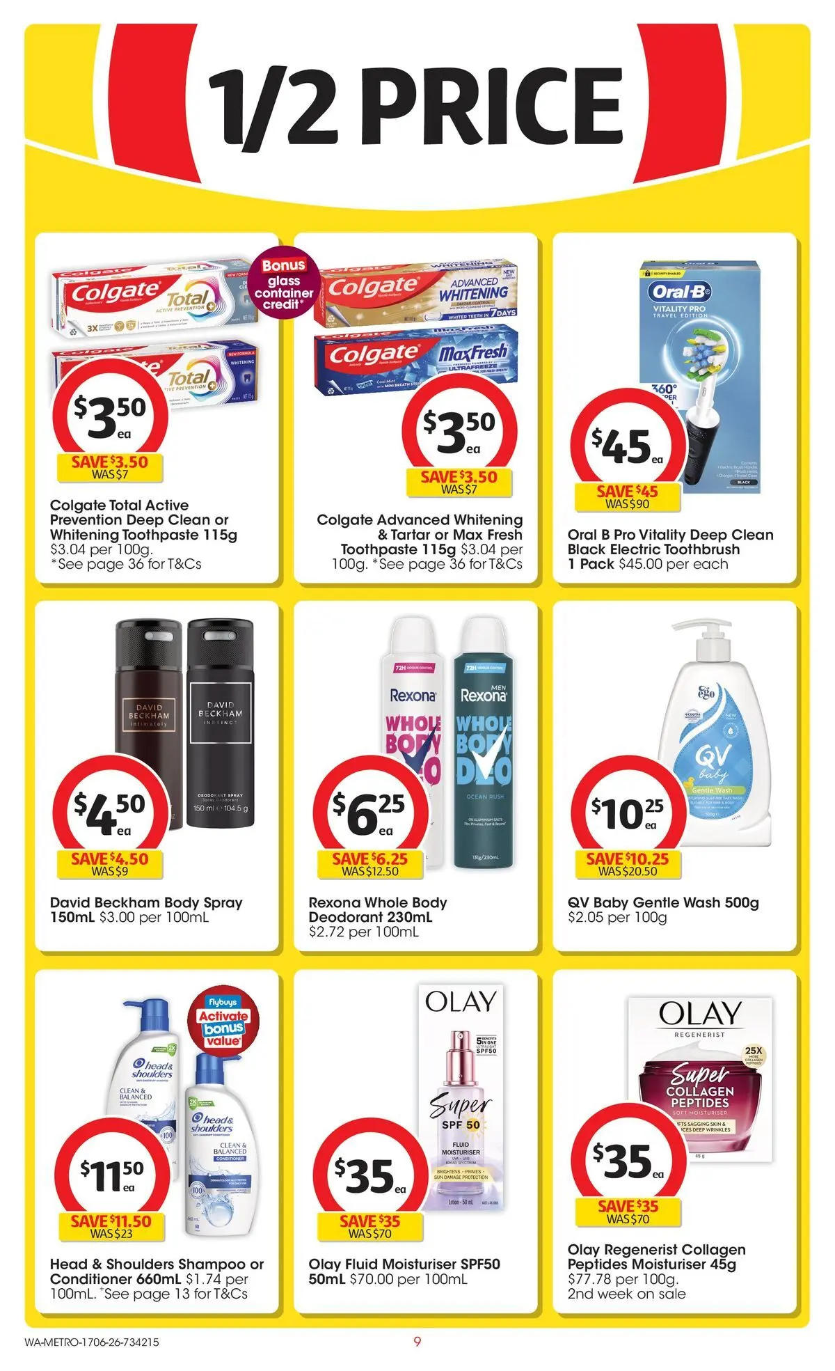 ﻿Coles catalogue valid from 17/06/2026 > Online Australia | Page: 9 | Products: Shampoo, Deodorant, Toothpaste, Electric toothbrush