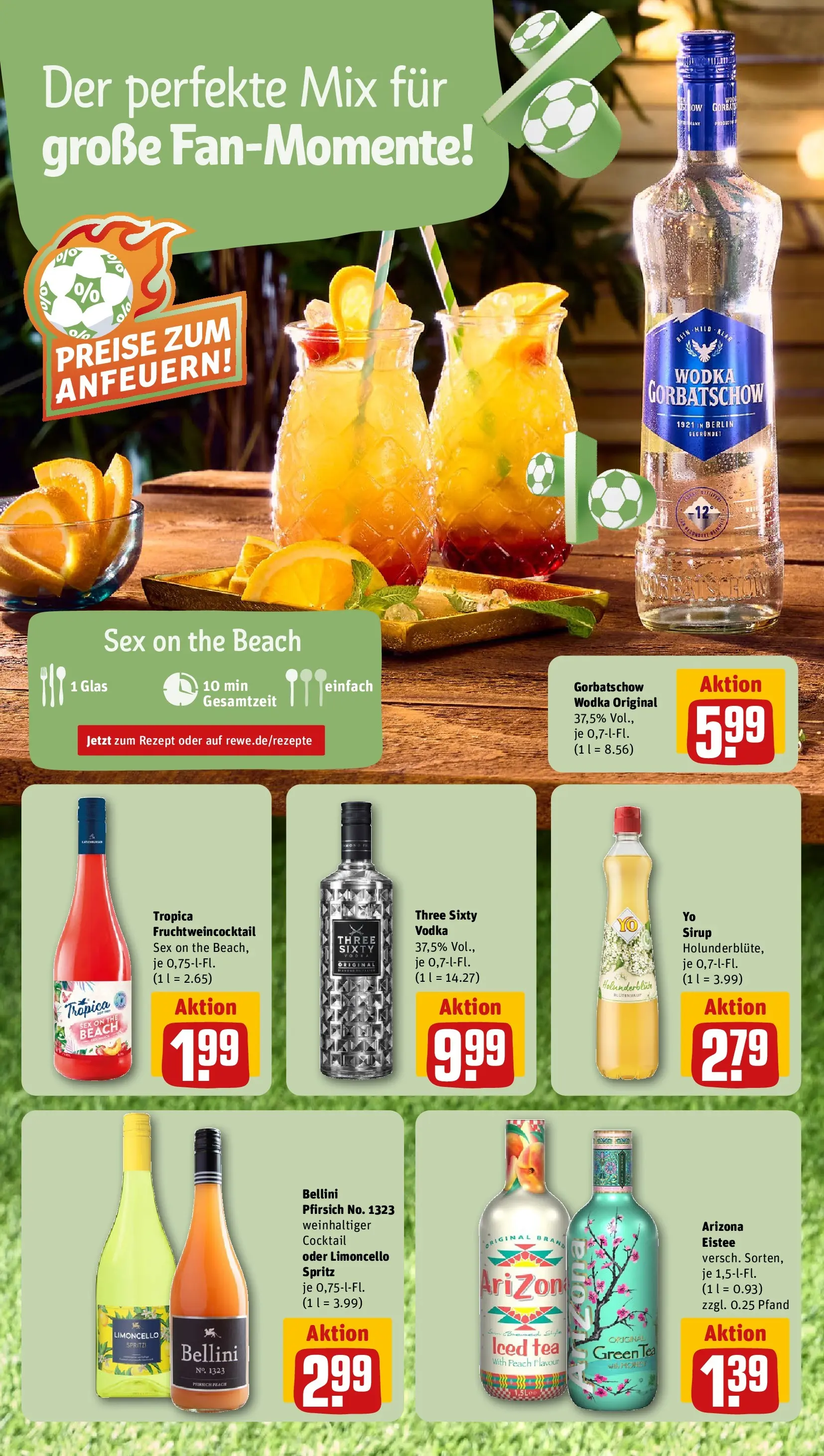 REWE Prospekt ab 14.06.2026 zum Blättern » Angebote | Seite: 6 | Produkte: Pfirsich, Wodka gorbatschow, Vodka, Wodka