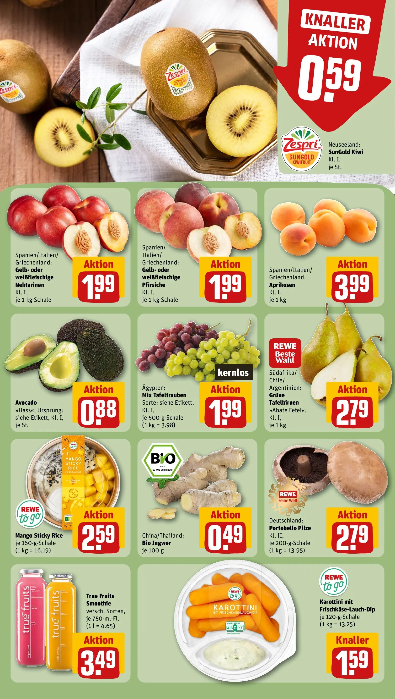REWE Prospekt ab 14.06.2026 zum Blättern » Angebote | Seite: 10 | Produkte: Nektarinen, Avocado, Mango, Kiwi