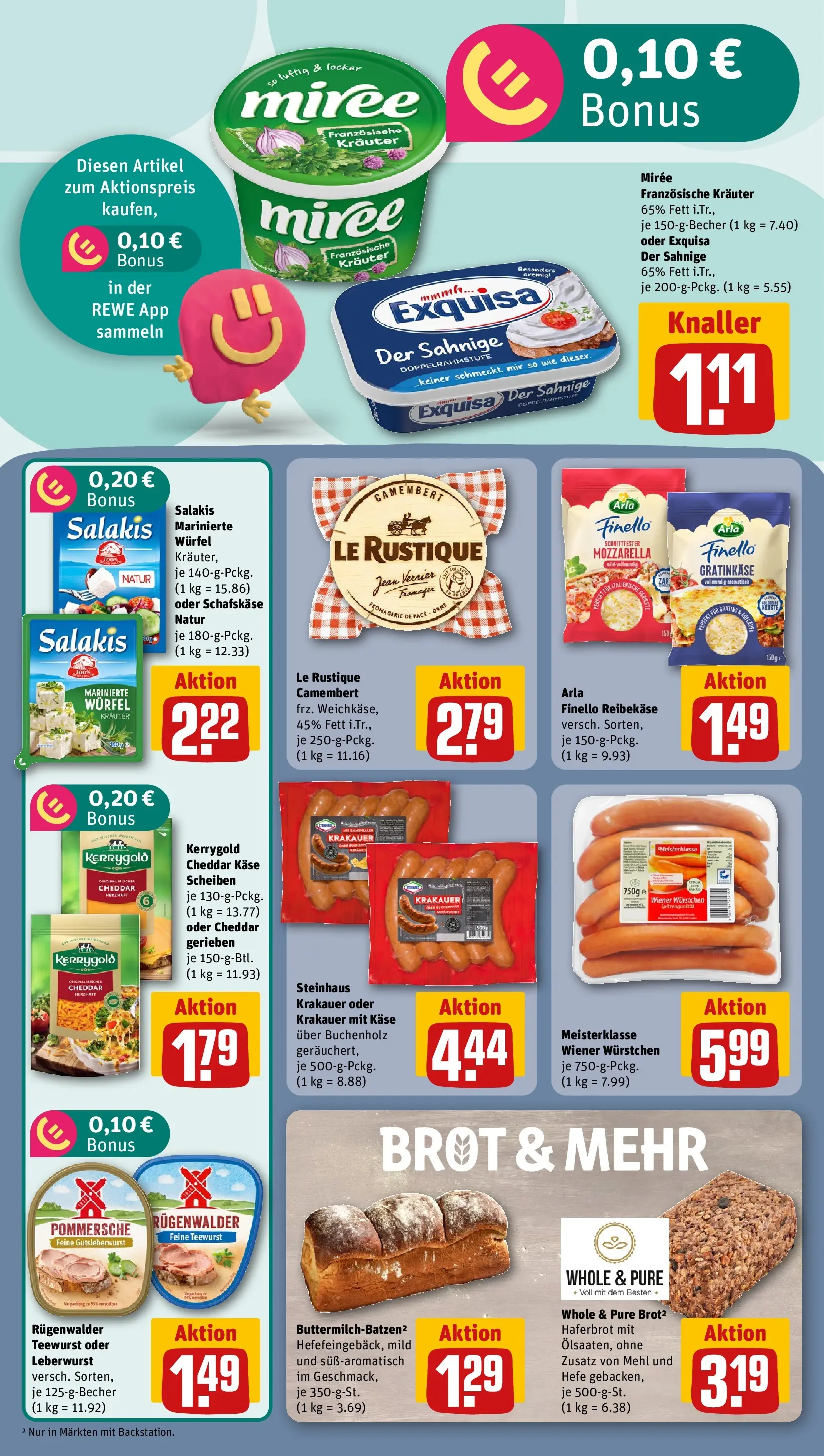 REWE Prospekt ab 14.06.2026 zum Blättern » Angebote | Seite: 16 | Produkte: Mehl, Feta, Exquisa, Salakis