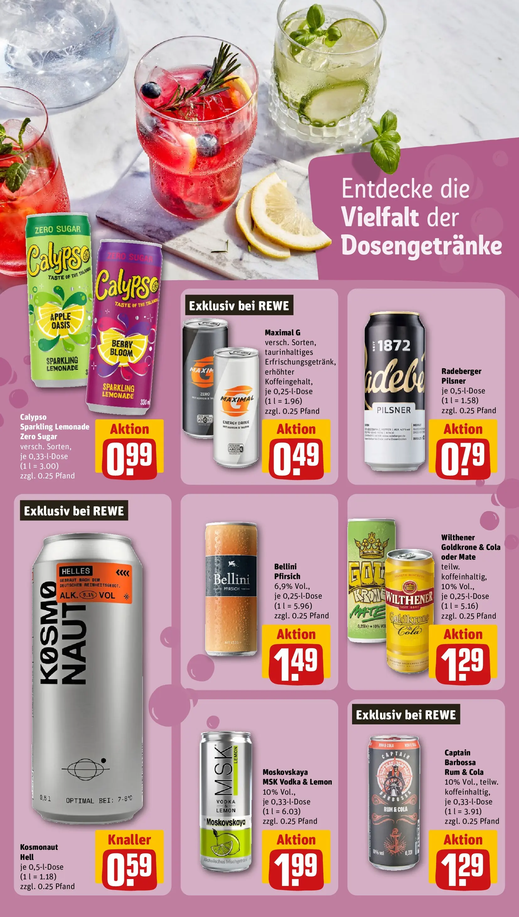 REWE Prospekt ab 14.06.2026 zum Blättern » Angebote | Seite: 20 | Produkte: Rum, Apple, Vodka, Radeberger pilsner