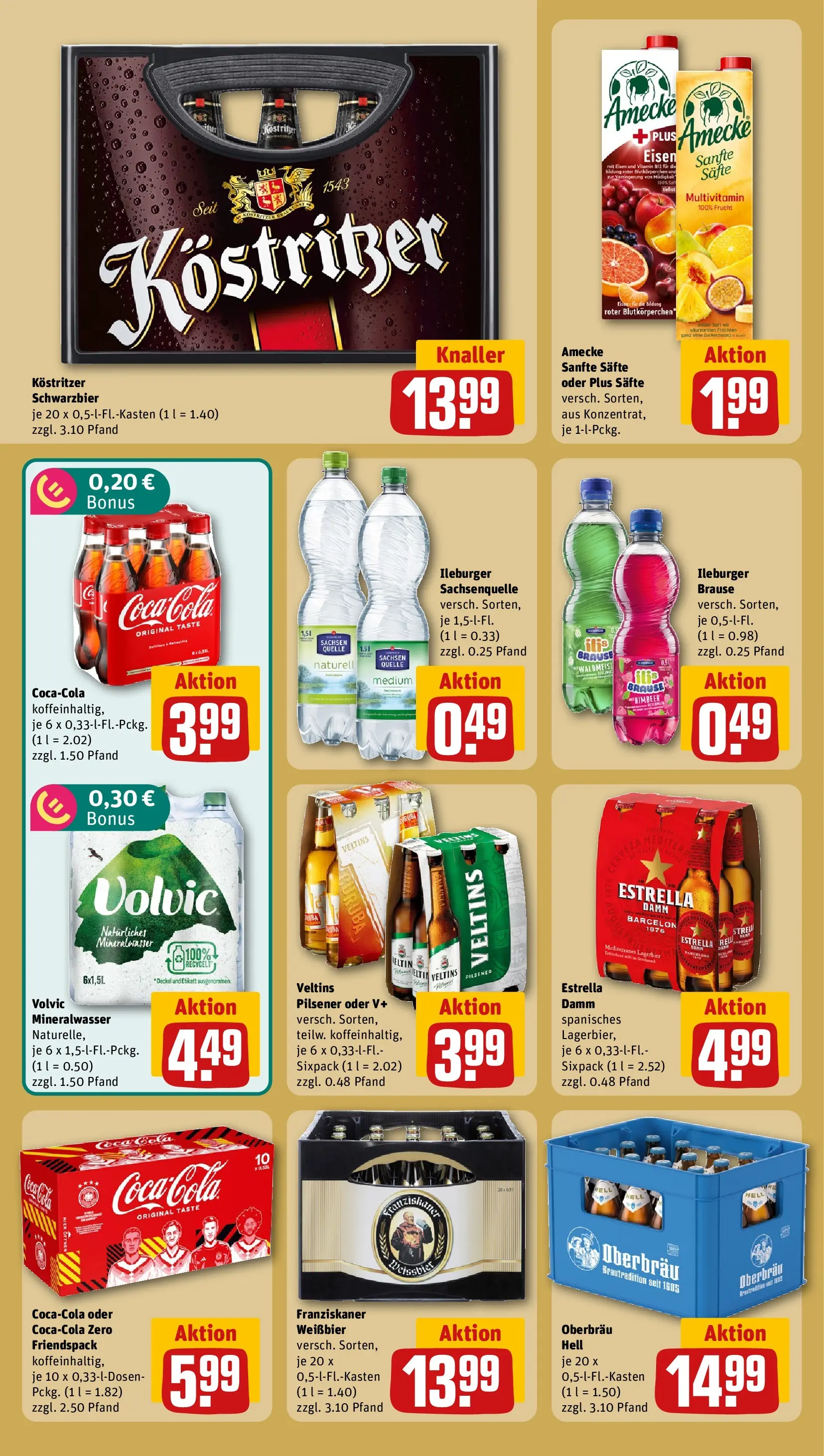 REWE Prospekt ab 14.06.2026 zum Blättern » Angebote | Seite: 24 | Produkte: Franziskaner, Kostritzer, Weißbier, Mineralwasser
