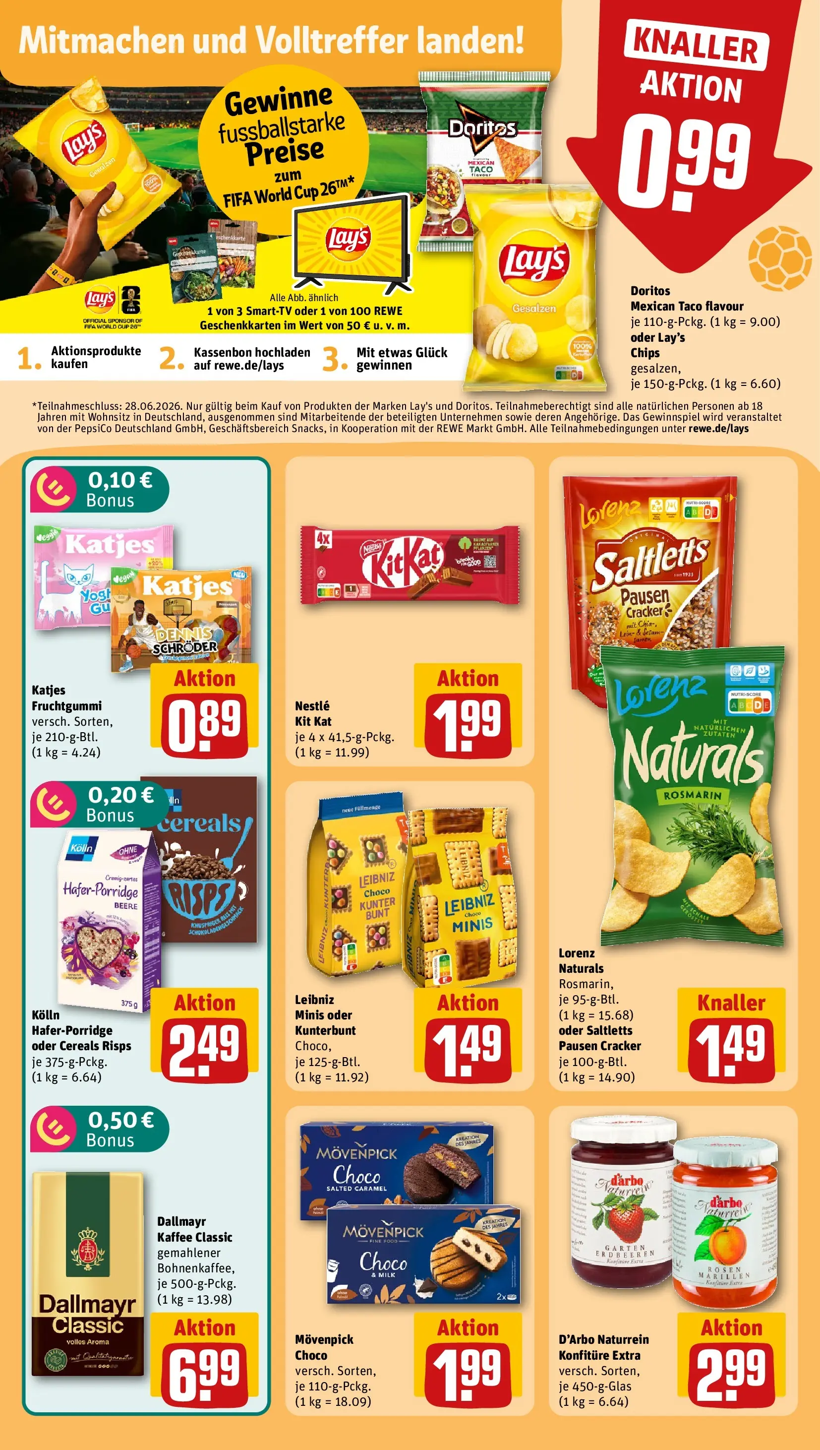 REWE Prospekt ab 14.06.2026 zum Blättern » Angebote | Seite: 27 | Produkte: Kolln, Dallmayr, Erdbeeren, Chips
