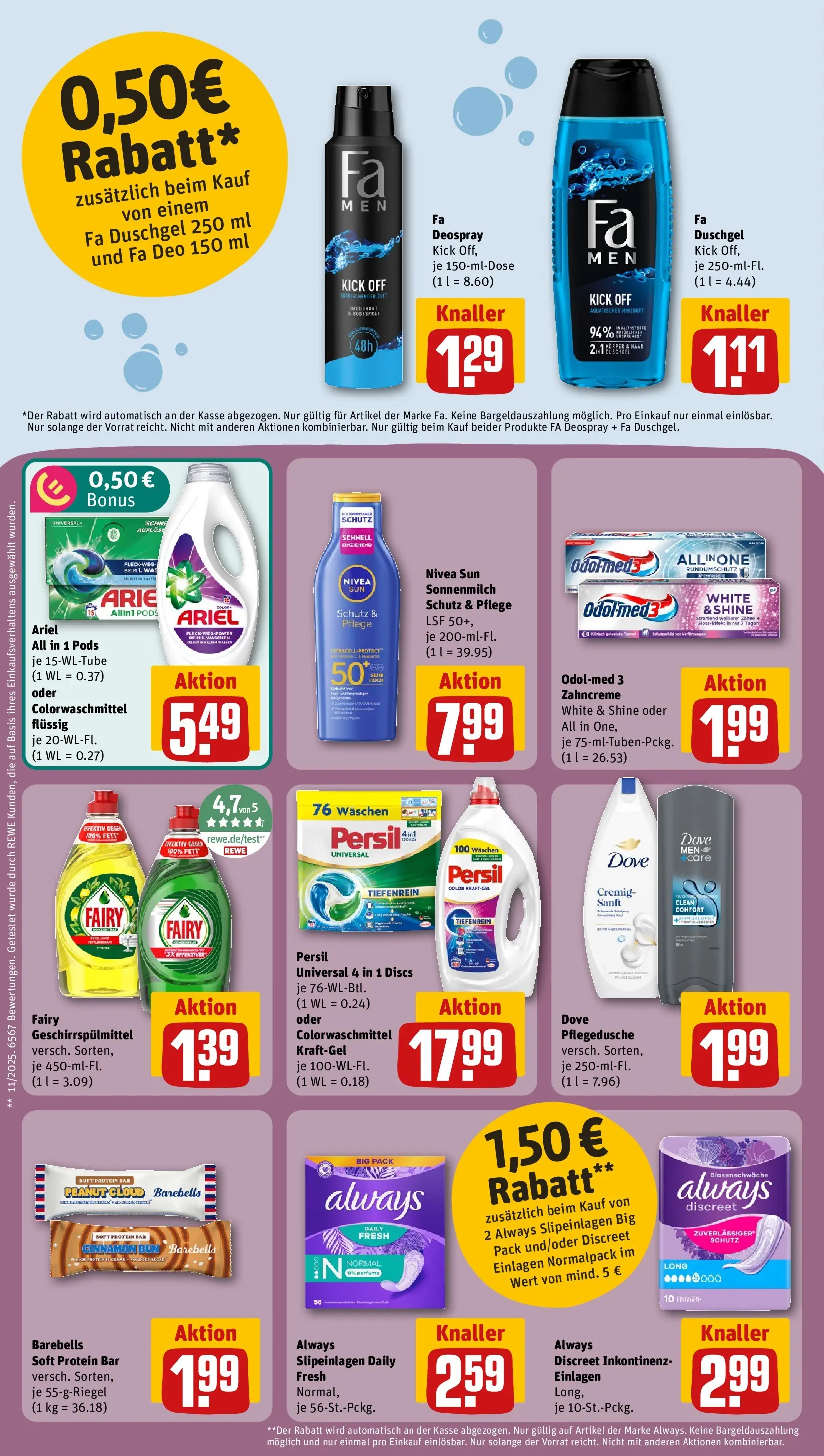 REWE Prospekt ab 14.06.2026 zum Blättern » Angebote | Seite: 29 | Produkte: Duft, Deodorant, Geschirrspülmittel, Shower Gel