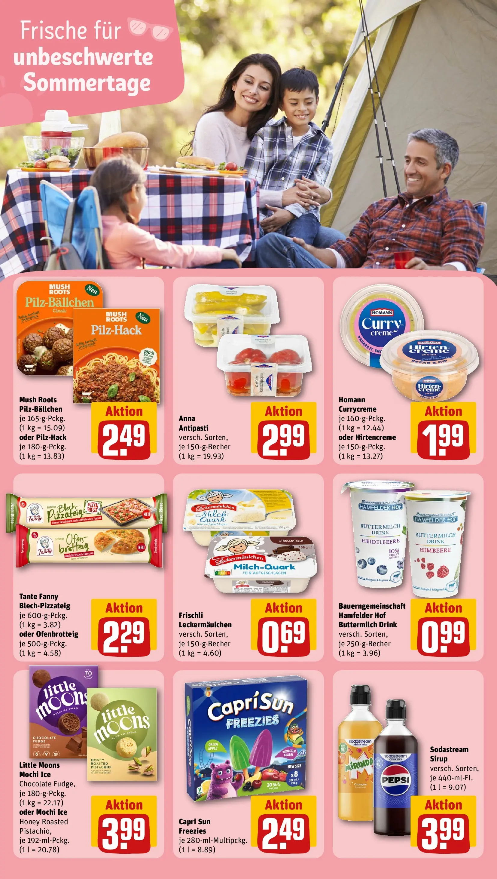 REWE Prospekt ab 14.06.2026 zum Blättern » Angebote | Seite: 22 | Produkte: Capri sun, Quark, Monster, Pizza