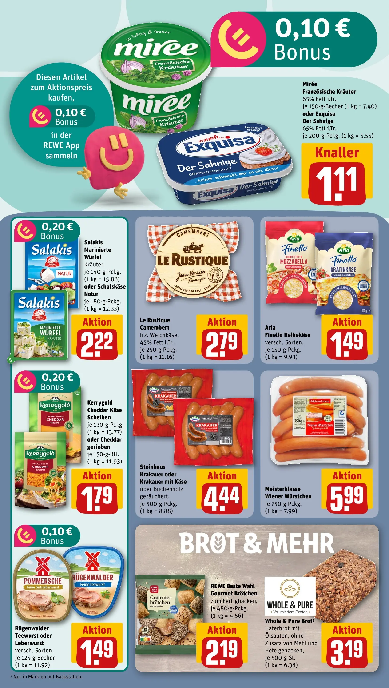 REWE Prospekt ab 14.06.2026 zum Blättern » Angebote | Seite: 14 | Produkte: Mehl, Feta, Reibekase, Schafskase