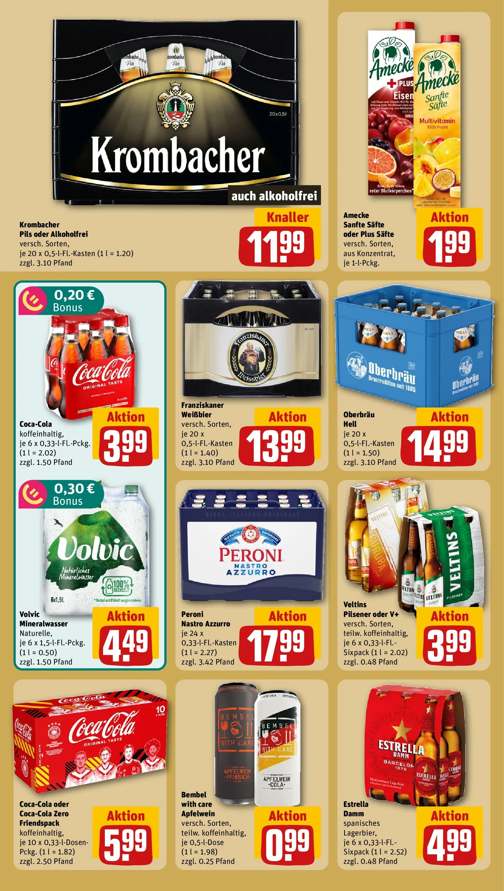 REWE Prospekt ab 14.06.2026 zum Blättern » Angebote | Seite: 18 | Produkte: Franziskaner, Weißbier, Pils, Volvic