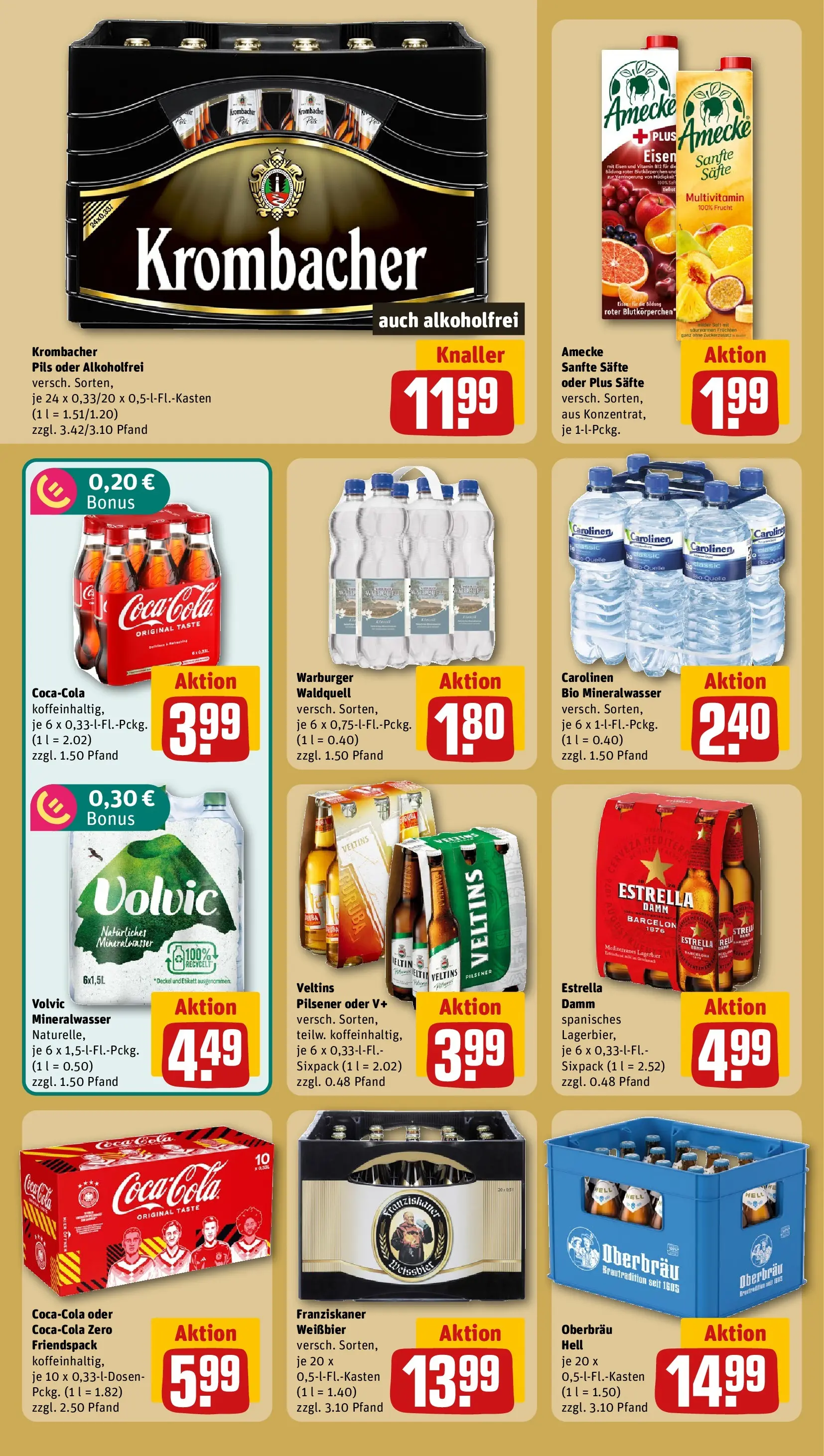 REWE Prospekt ab 14.06.2026 zum Blättern » Angebote | Seite: 24 | Produkte: Franziskaner, Coca cola, Mineralwasser, Krombacher