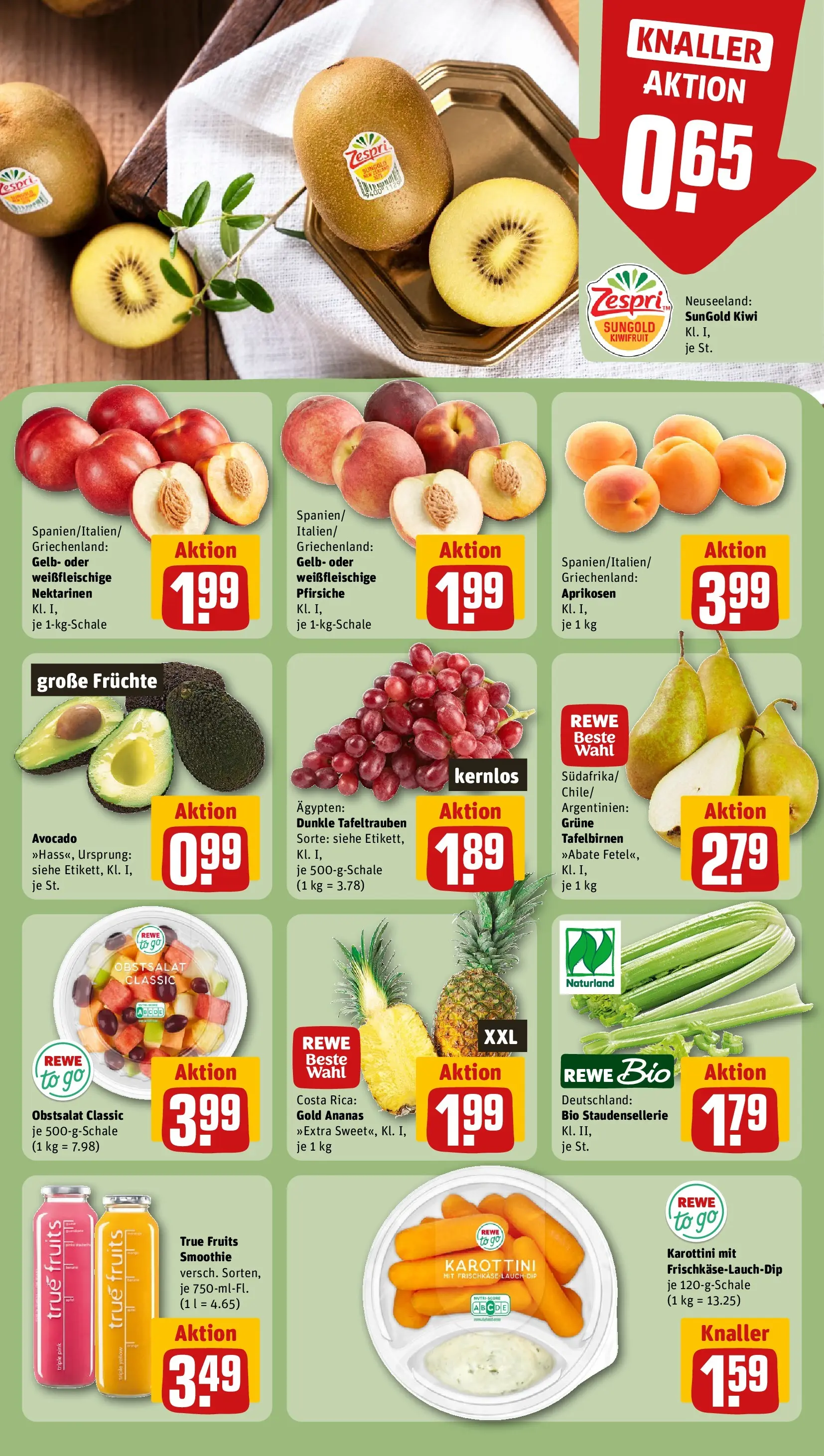 REWE Prospekt ab 14.06.2026 zum Blättern » Angebote | Seite: 10 | Produkte: Ananas, Avocado, Kiwi, Frischkase
