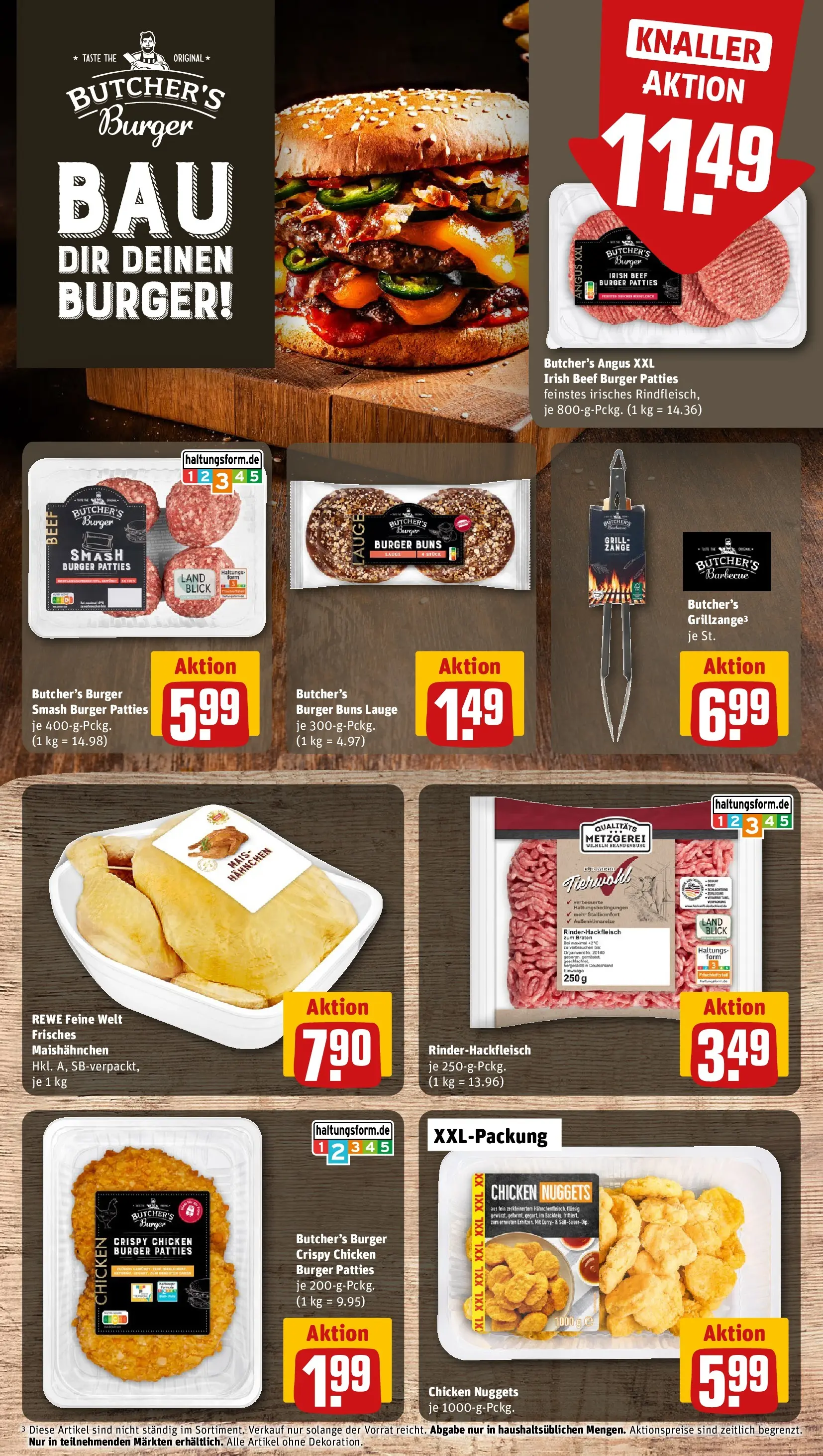 REWE Prospekt ab 14.06.2026 zum Blättern » Angebote | Seite: 13 | Produkte: Grill, Hahnchen, Burger