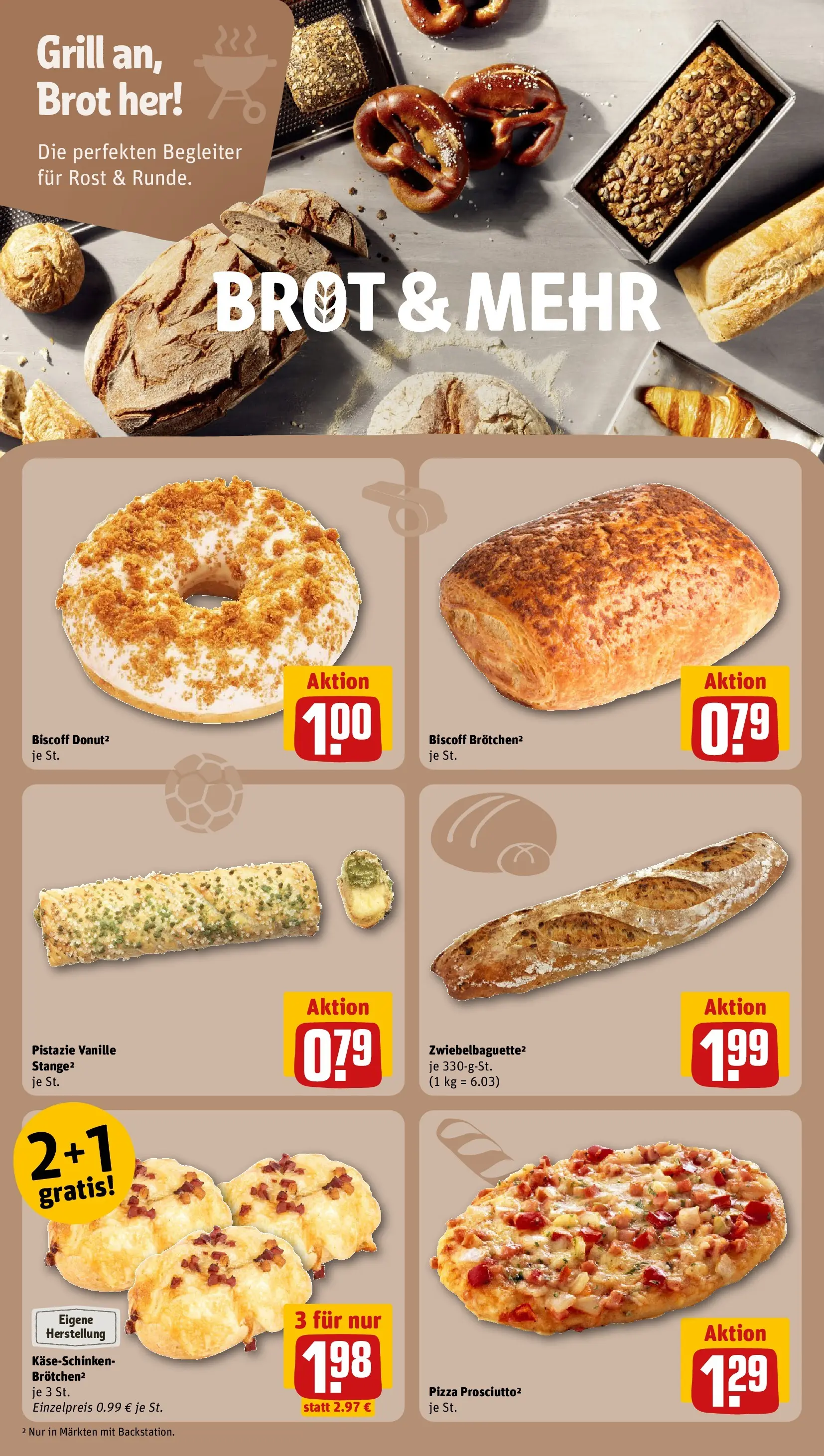 REWE Prospekt ab 14.06.2026 zum Blättern » Angebote | Seite: 16 | Produkte: Grill, Baguette, Brot, Pizza