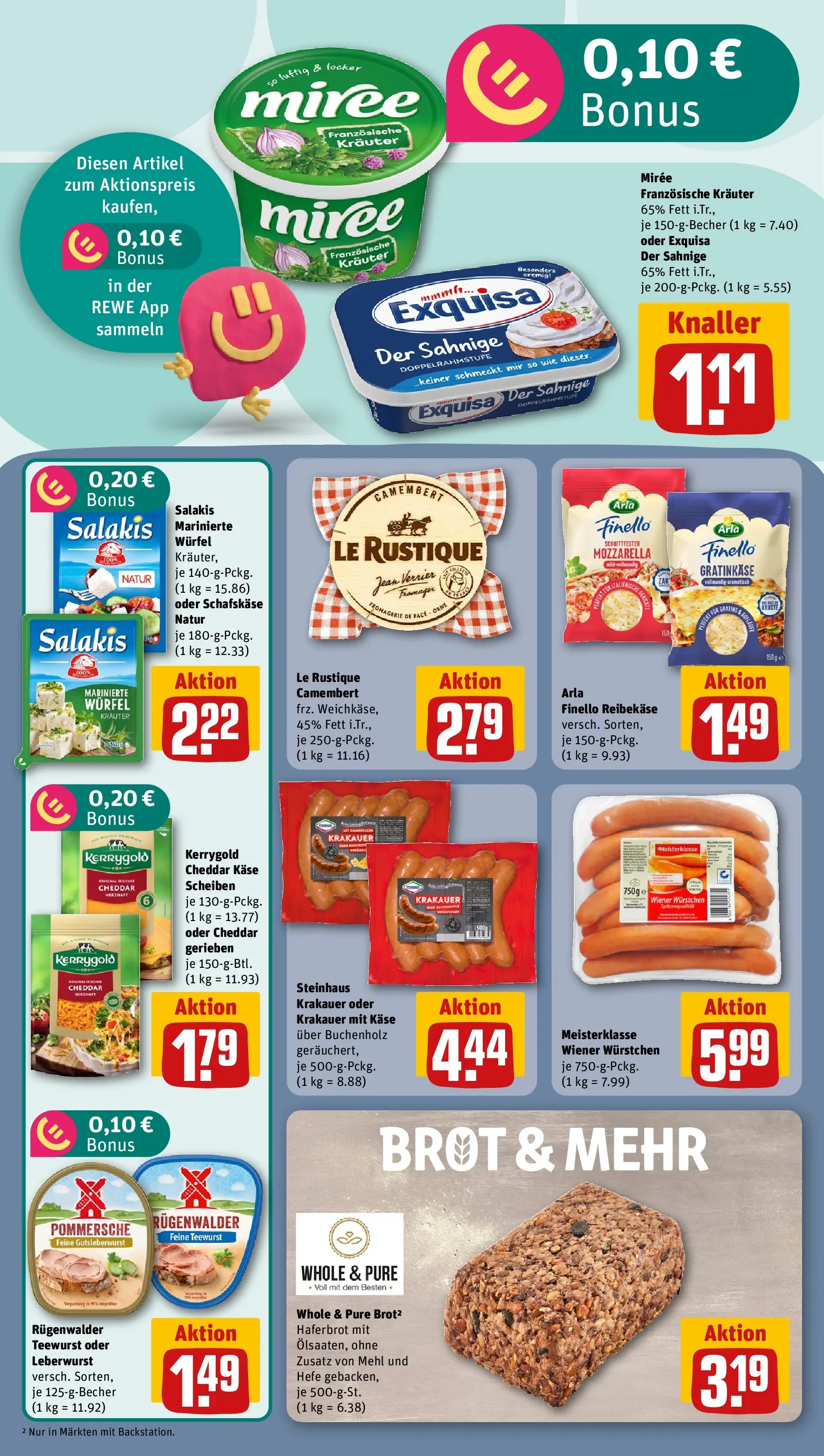 REWE Prospekt ab 14.06.2026 zum Blättern » Angebote | Seite: 16 | Produkte: Wiener wurstchen, Mehl, Käse, Brot