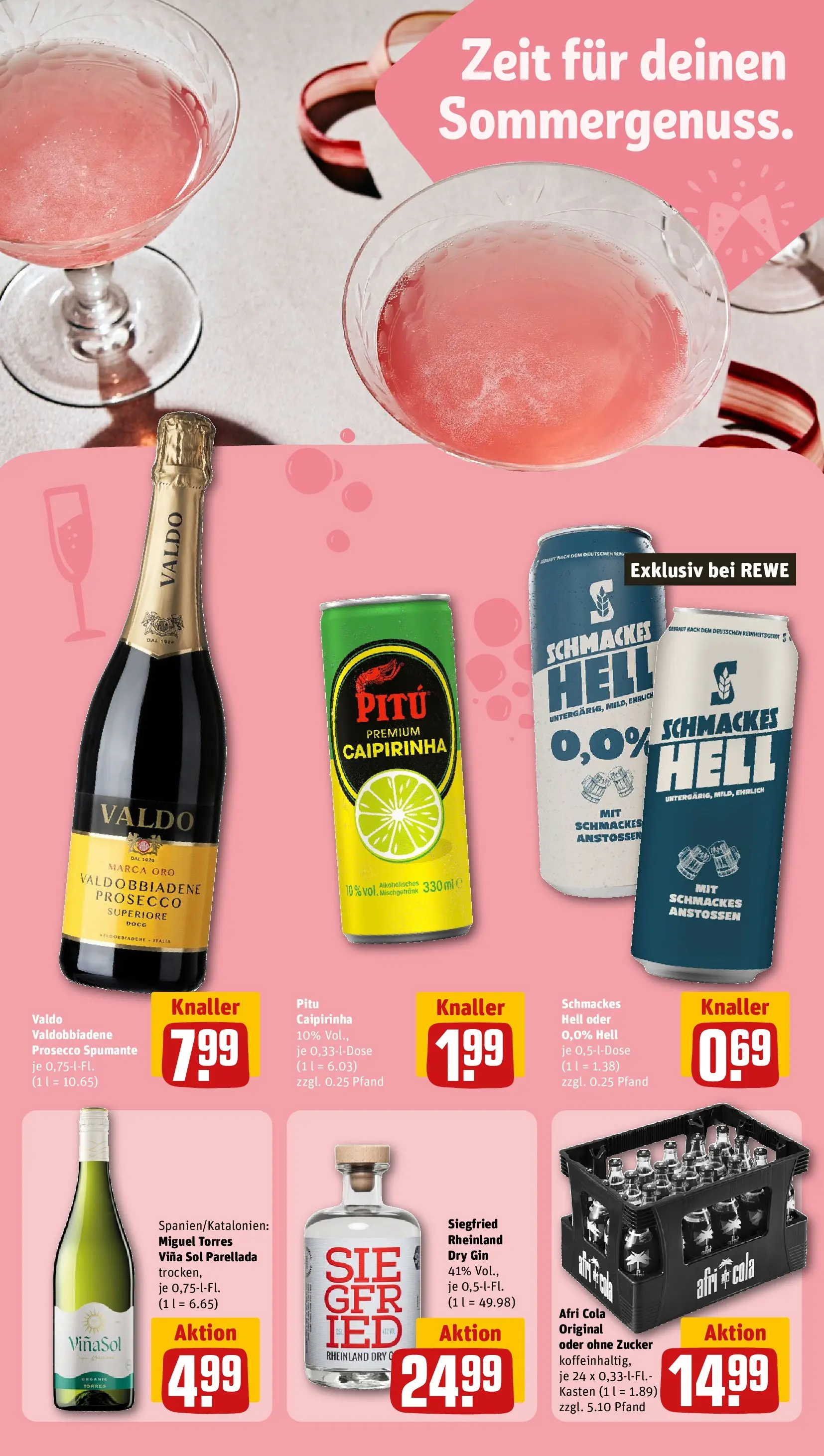 REWE Prospekt ab 14.06.2026 zum Blättern » Angebote | Seite: 23 | Produkte: Cola, Prosecco, Zucker, Gin