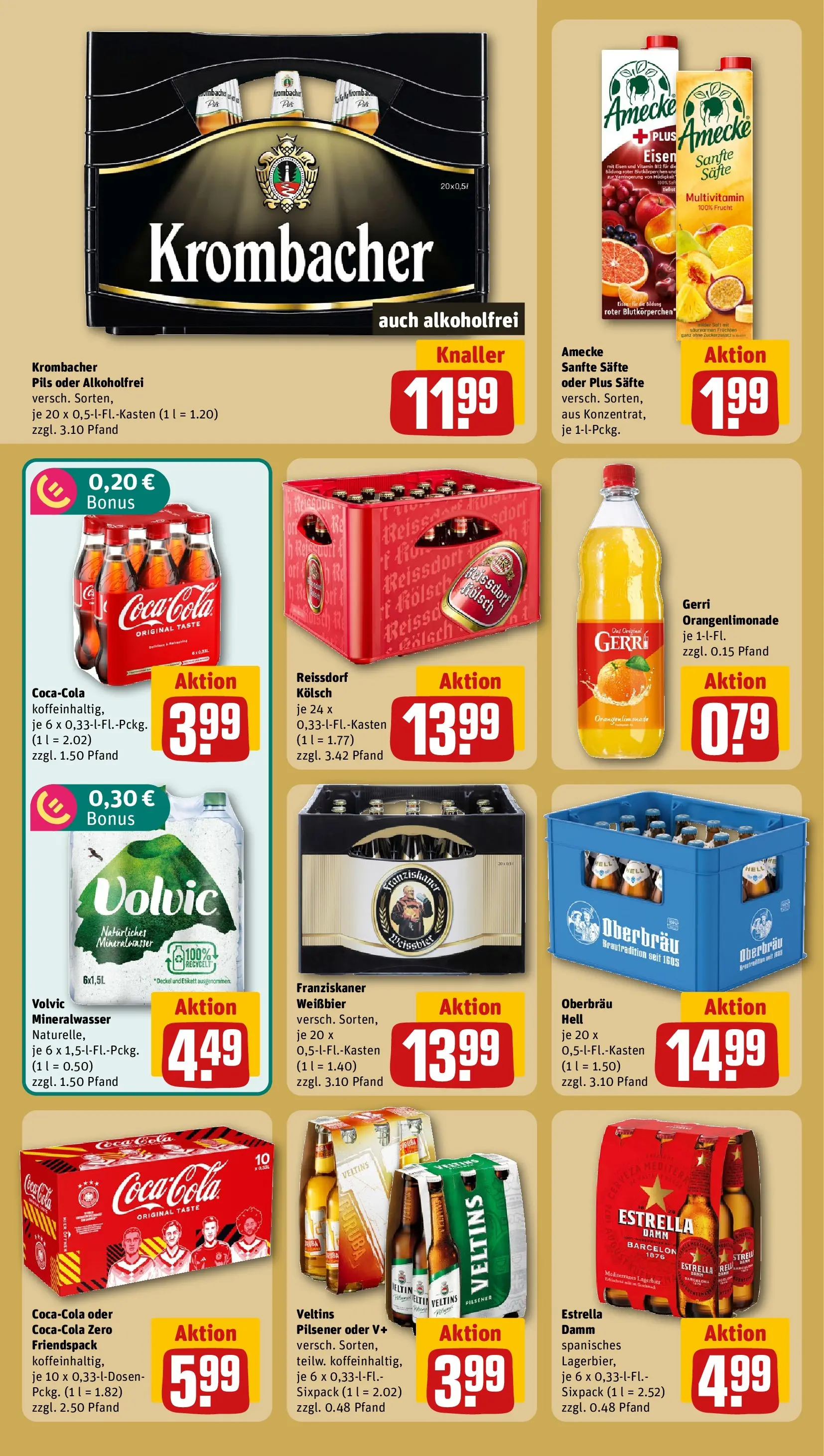 REWE Prospekt ab 14.06.2026 zum Blättern » Angebote | Seite: 24 | Produkte: Franziskaner, Krombacher, Volvic, Veltins