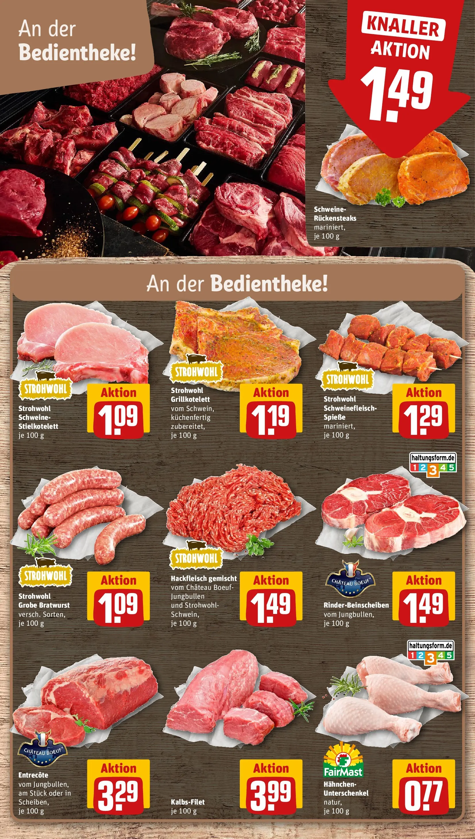 REWE Prospekt ab 14.06.2026 zum Blättern » Angebote | Seite: 12 | Produkte: Hahnchen, Entrecote, Schweinefleisch, Hackfleisch