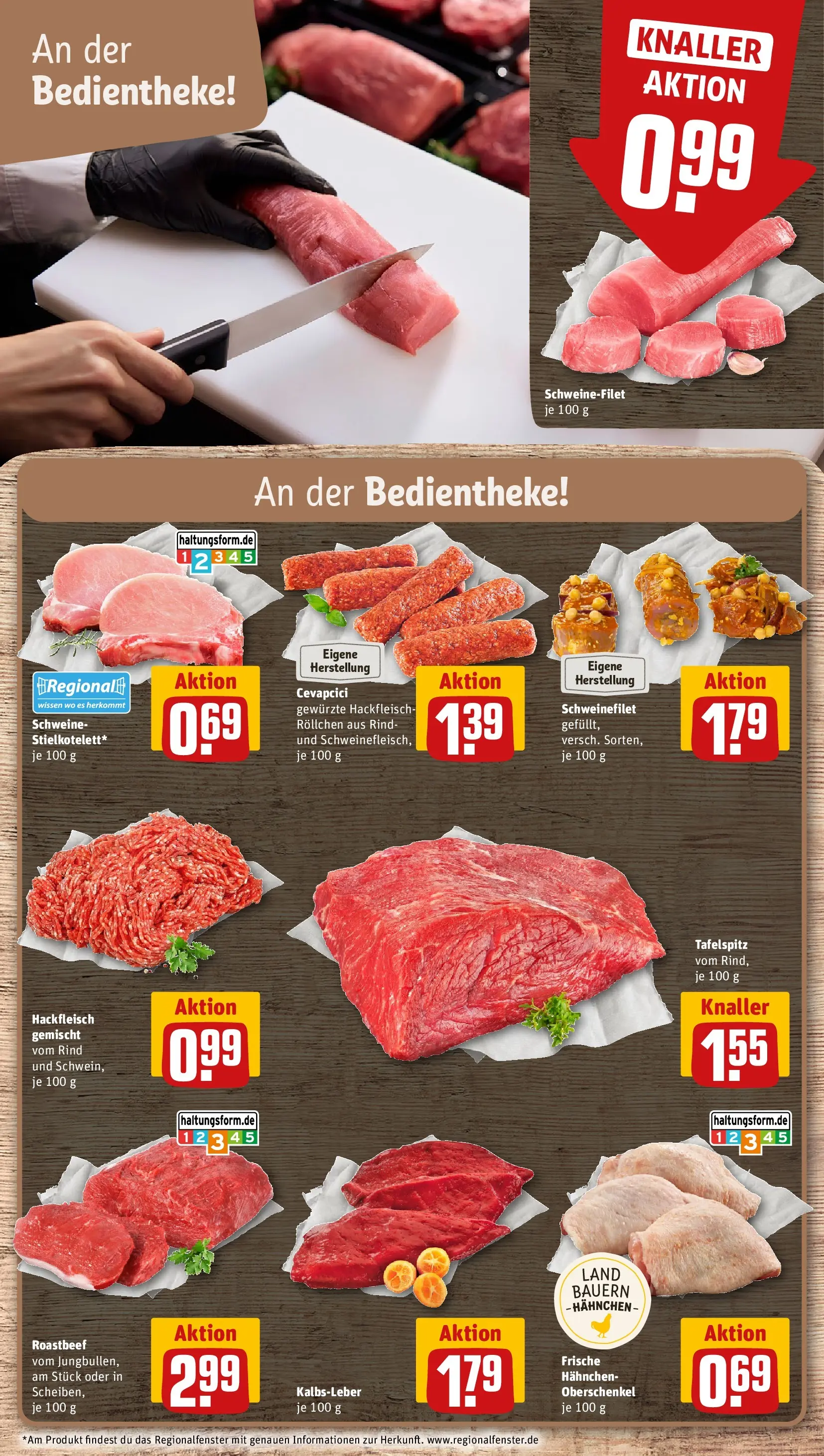 REWE Prospekt ab 14.06.2026 zum Blättern » Angebote | Seite: 12 | Produkte: Hahnchen, Cevapcici, Kalbsleber, Hackfleisch
