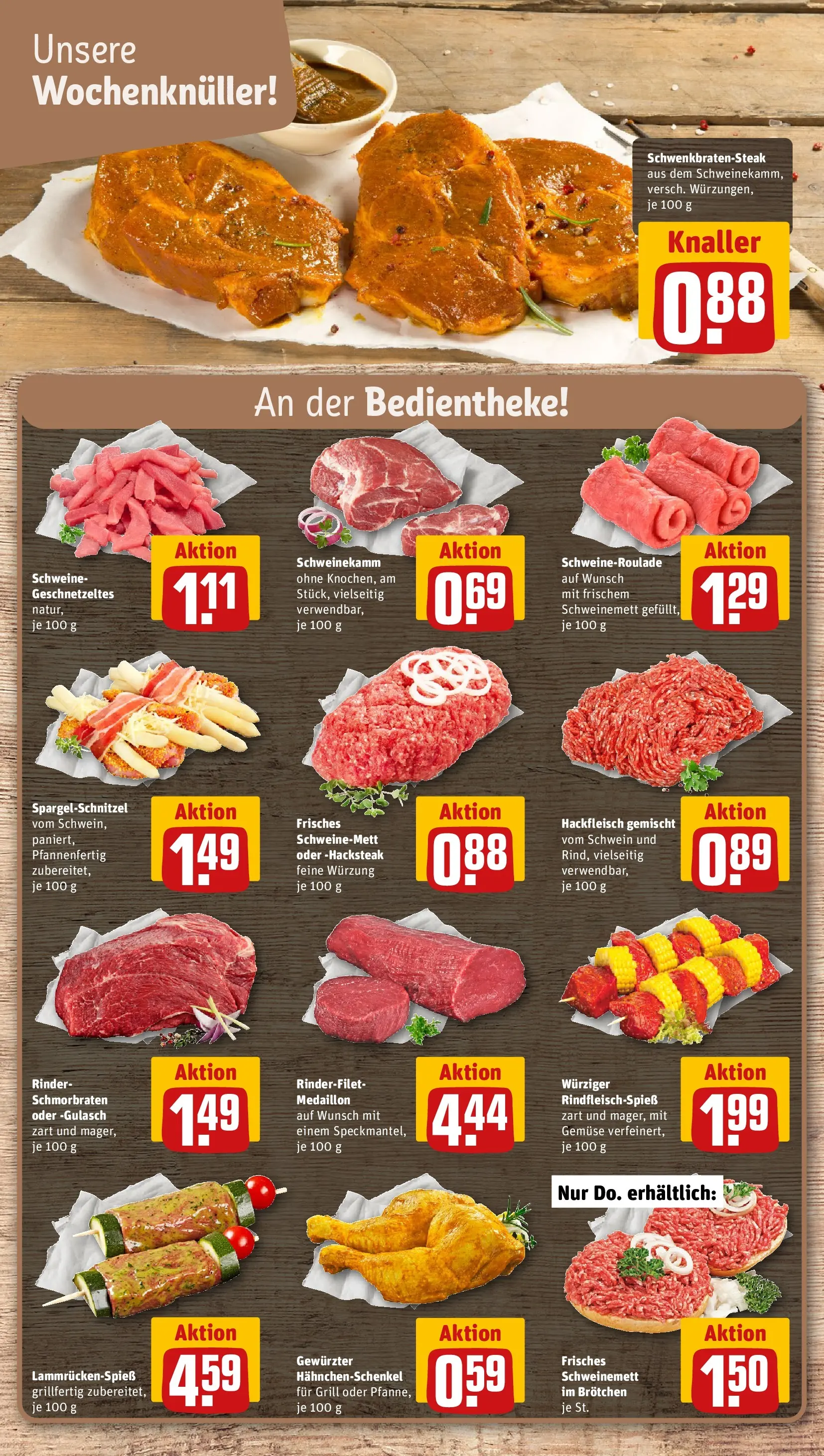 REWE Prospekt ab 14.06.2026 zum Blättern » Angebote | Seite: 12 | Produkte: Grill, Hahnchenschenkel, Rinderfilet, Schnitzel