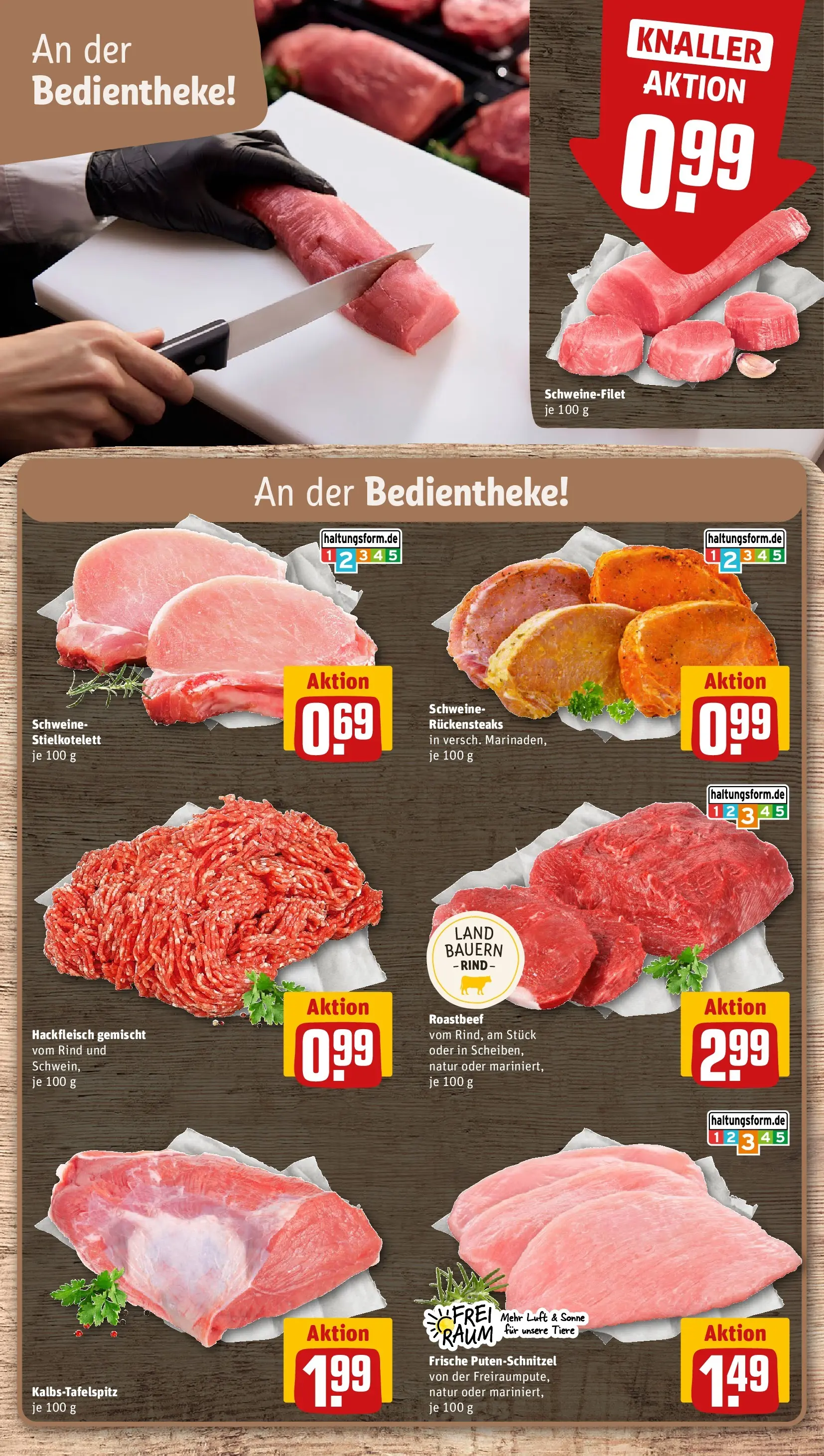 REWE Prospekt ab 14.06.2026 zum Blättern » Angebote | Seite: 12 | Produkte: Schnitzel, Roastbeef, Schweinefilet, Putenschnitzel