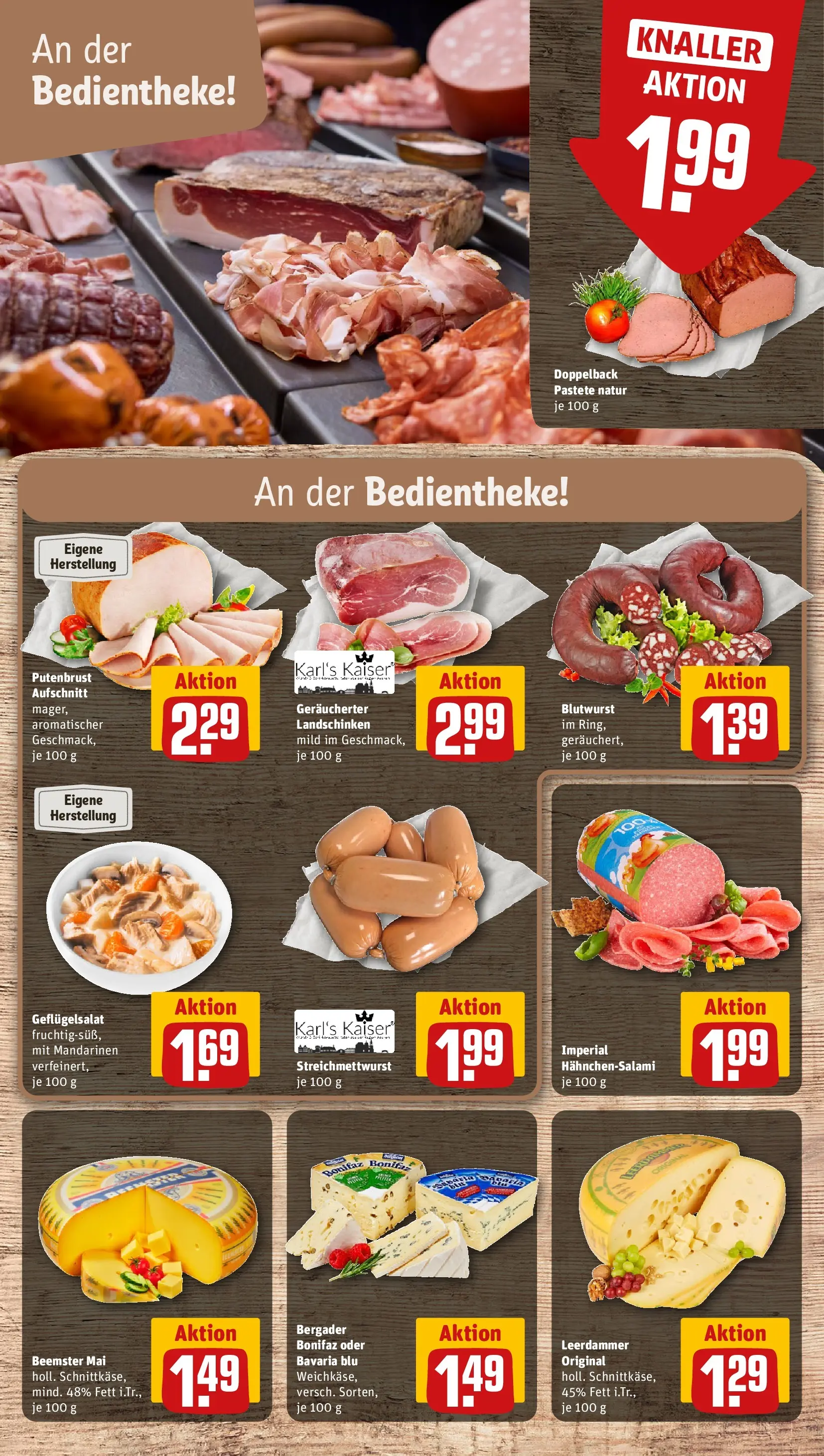 REWE Prospekt ab 14.06.2026 zum Blättern » Angebote | Seite: 13 | Produkte: Mandarinen, Leerdammer, Salami
