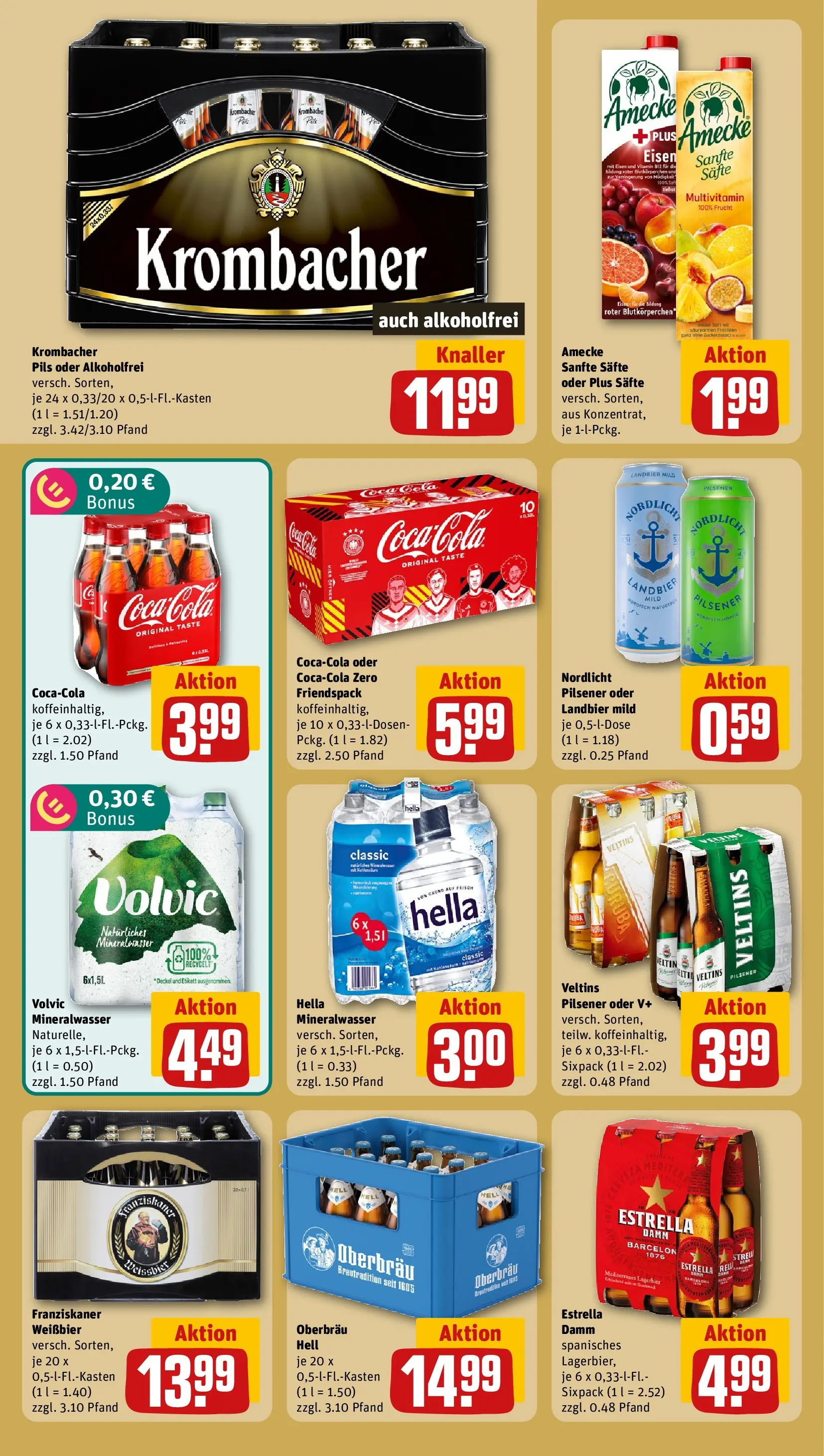 REWE Prospekt ab 14.06.2026 zum Blättern » Angebote | Seite: 24 | Produkte: Cola, Hella, Krombacher, Volvic
