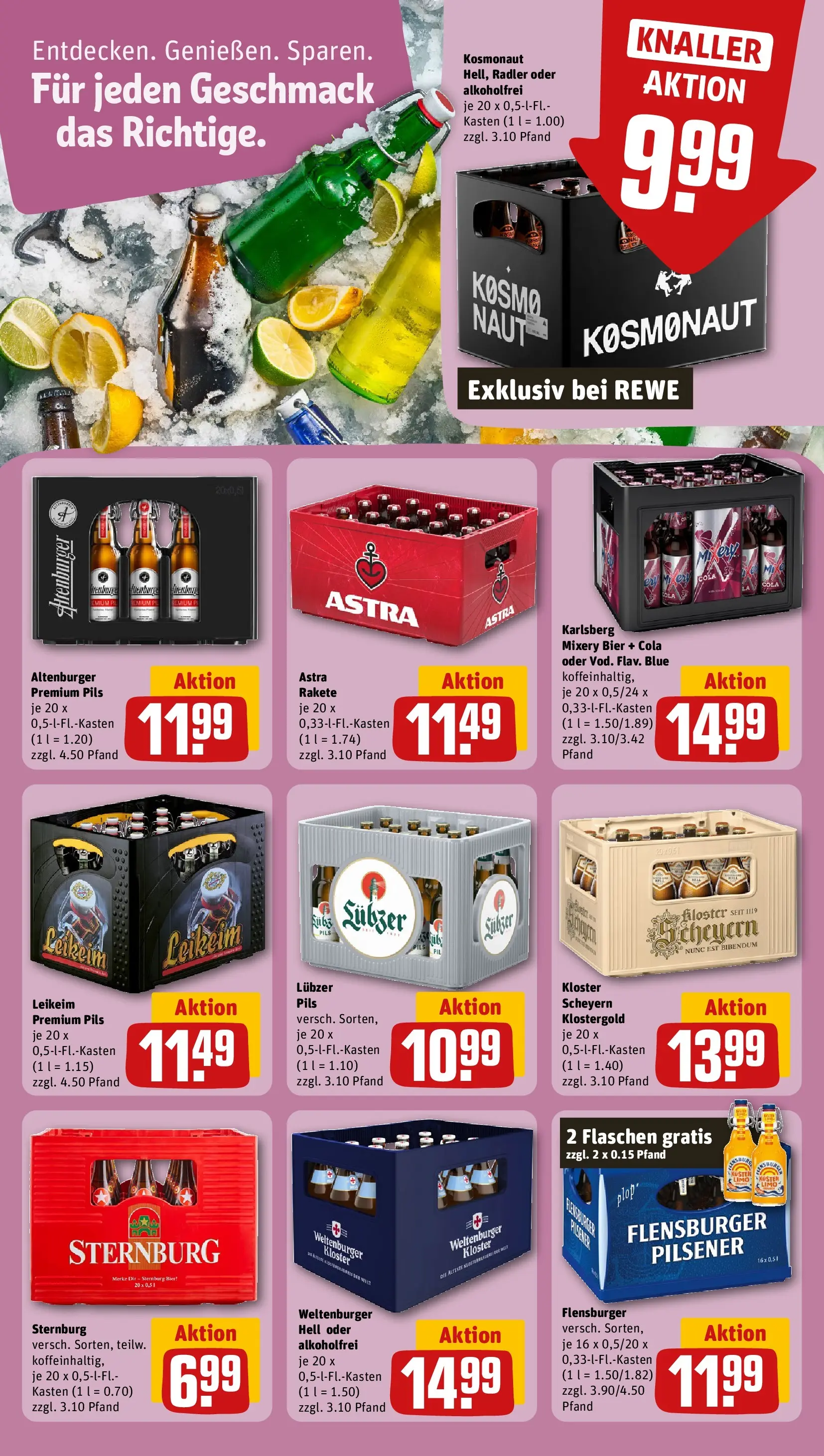 REWE Prospekt ab 14.06.2026 zum Blättern » Angebote | Seite: 21 | Produkte: Astra rakete, Cola, Bier, Radler