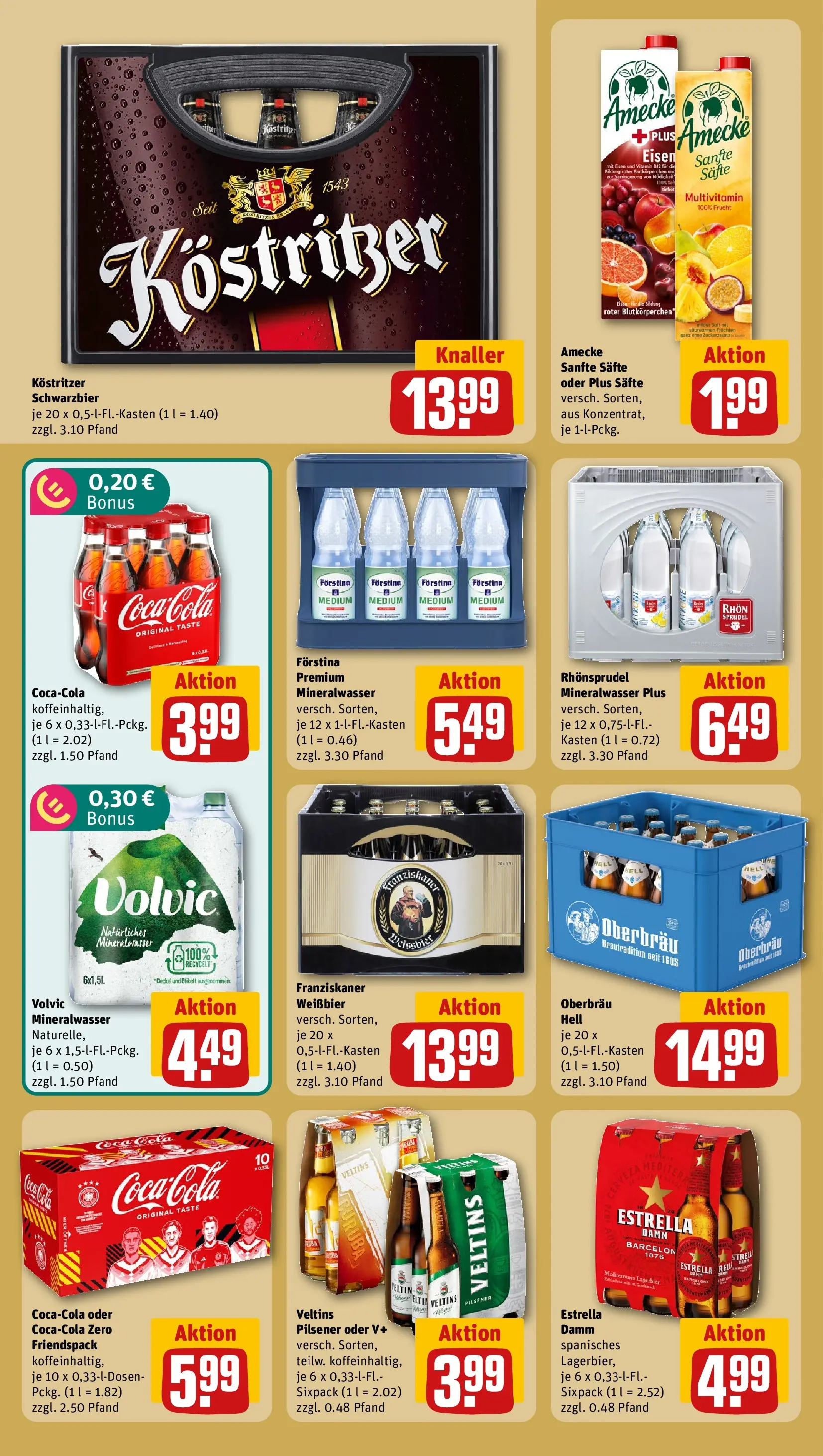 REWE Prospekt ab 14.06.2026 zum Blättern » Angebote | Seite: 22 | Produkte: Franziskaner, Weißbier, Mineralwasser, Zucker