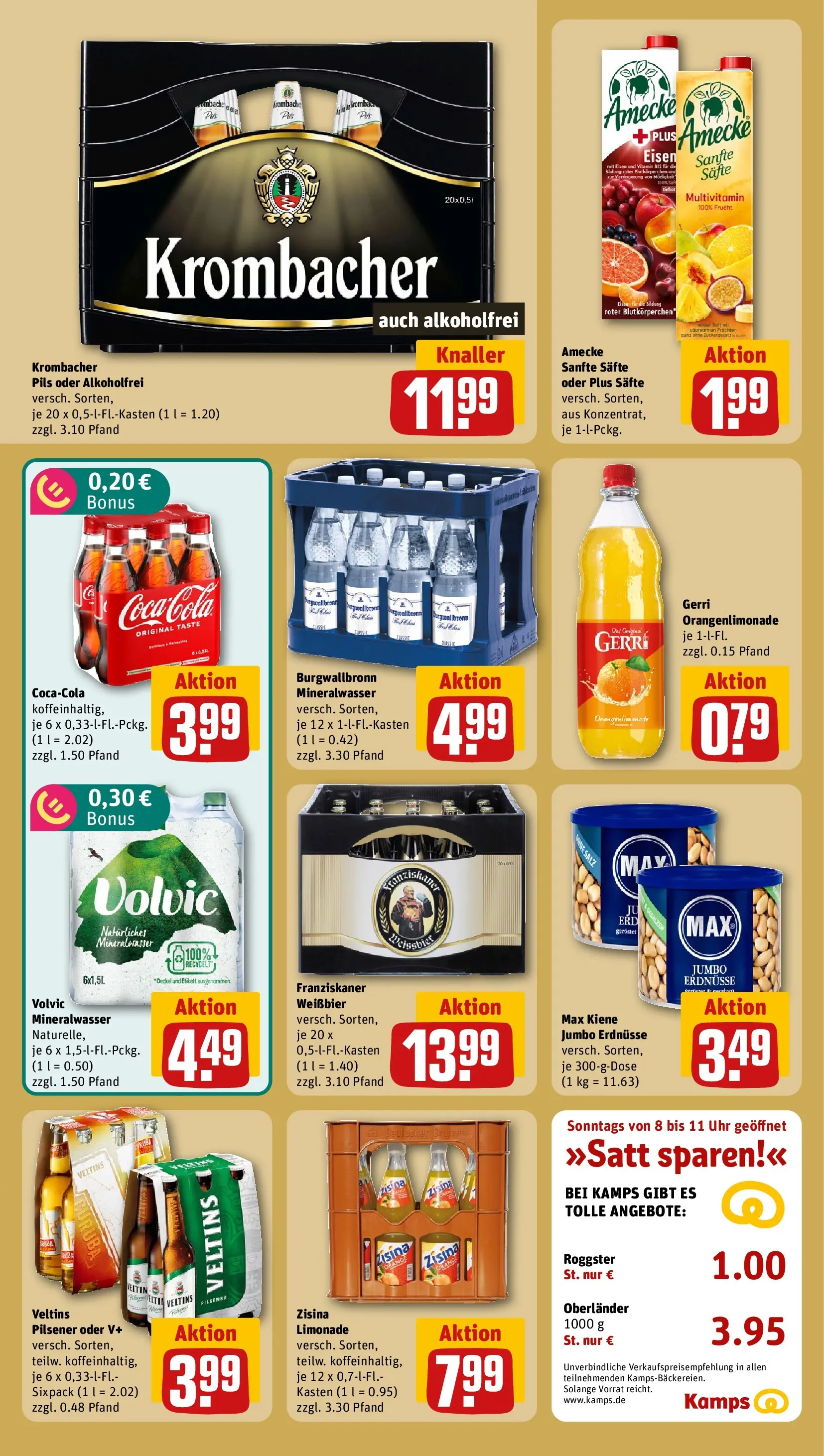 REWE Prospekt ab 14.06.2026 zum Blättern » Angebote | Seite: 20 | Produkte: Erdnüsse, Cola, Pils, Volvic