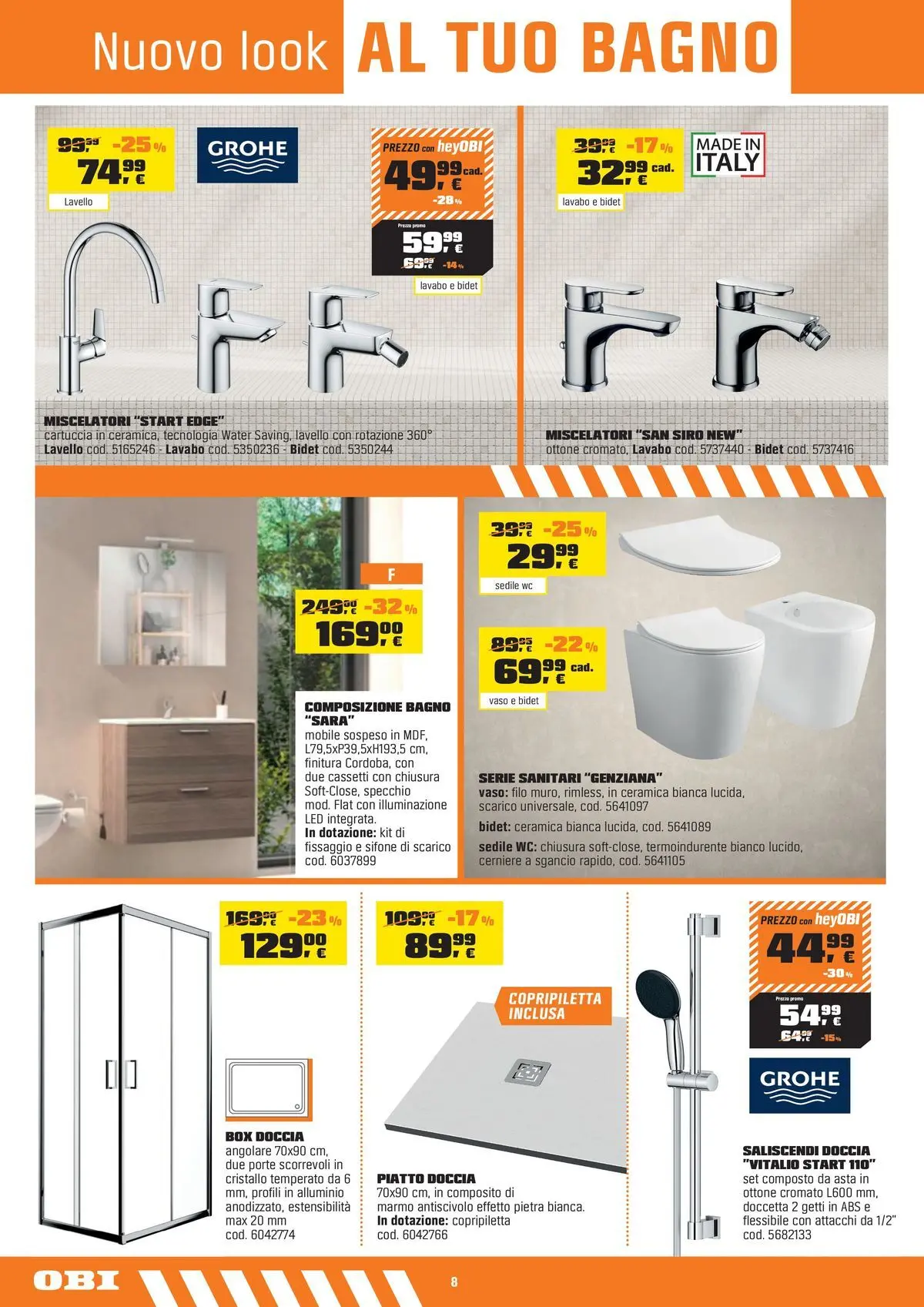 Nuovo OBI - Nati per rendere tutto possibile dal 10/06/2026 > offerte anteprima 🛍️ | Pagina: 8 | Prodotti: Mobile, Box doccia, Piatto, Vaso