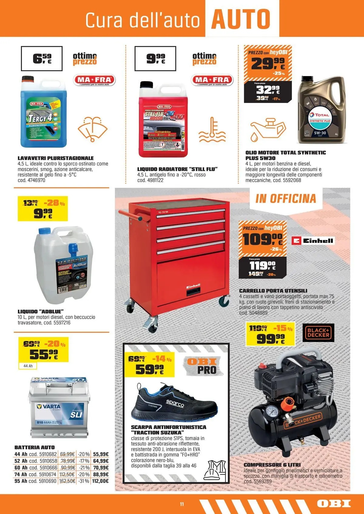 Nuovo OBI - Nati per rendere tutto possibile dal 10/06/2026 > offerte anteprima 🛍️ | Pagina: 11 | Prodotti: Olio, Carrello, Manometro, Batteria