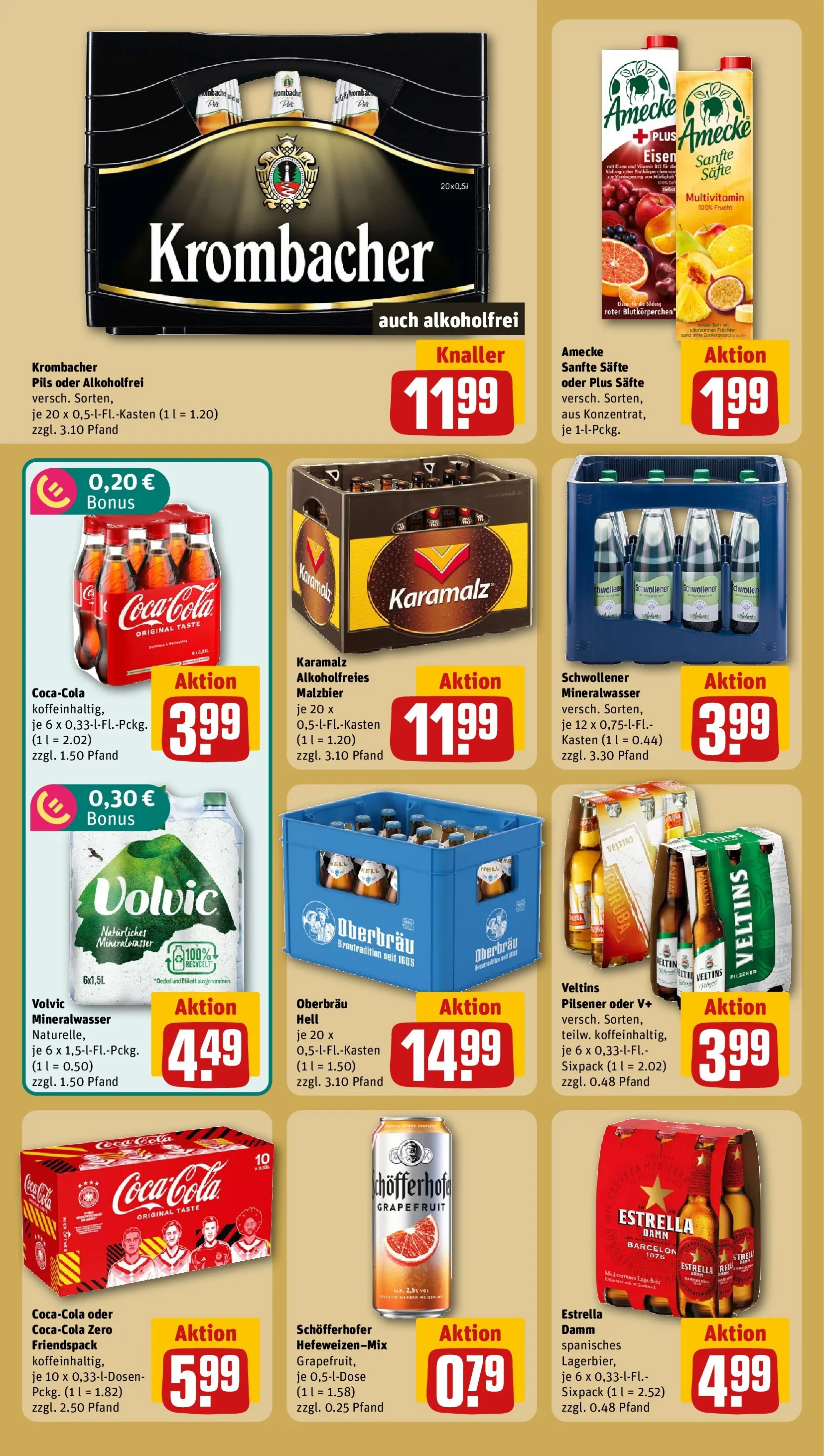 REWE Prospekt ab 14.06.2026 zum Blättern » Angebote | Seite: 20 | Produkte: Coca cola, Pils, Krombacher, Volvic