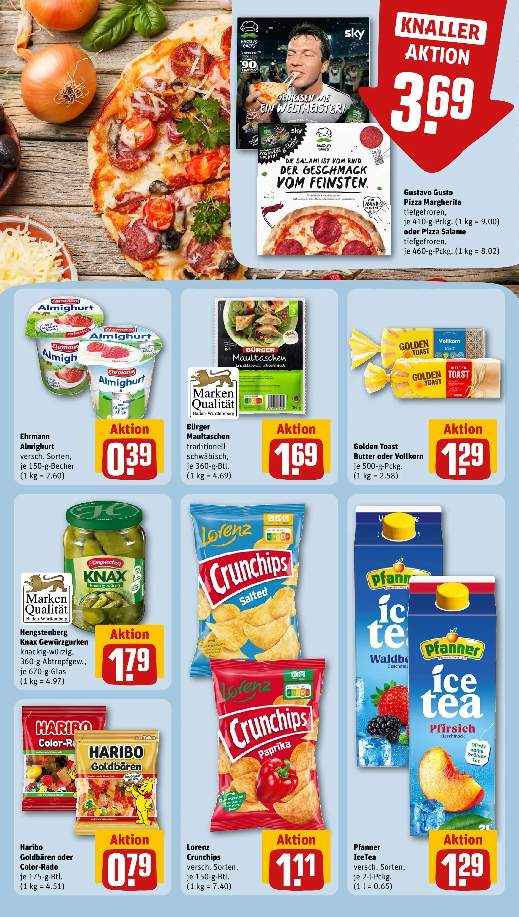 REWE Prospekt ab 14.06.2026 zum Blättern » Angebote | Seite: 3 | Produkte: Milch, Butter, Lorenz crunchips, Pizza