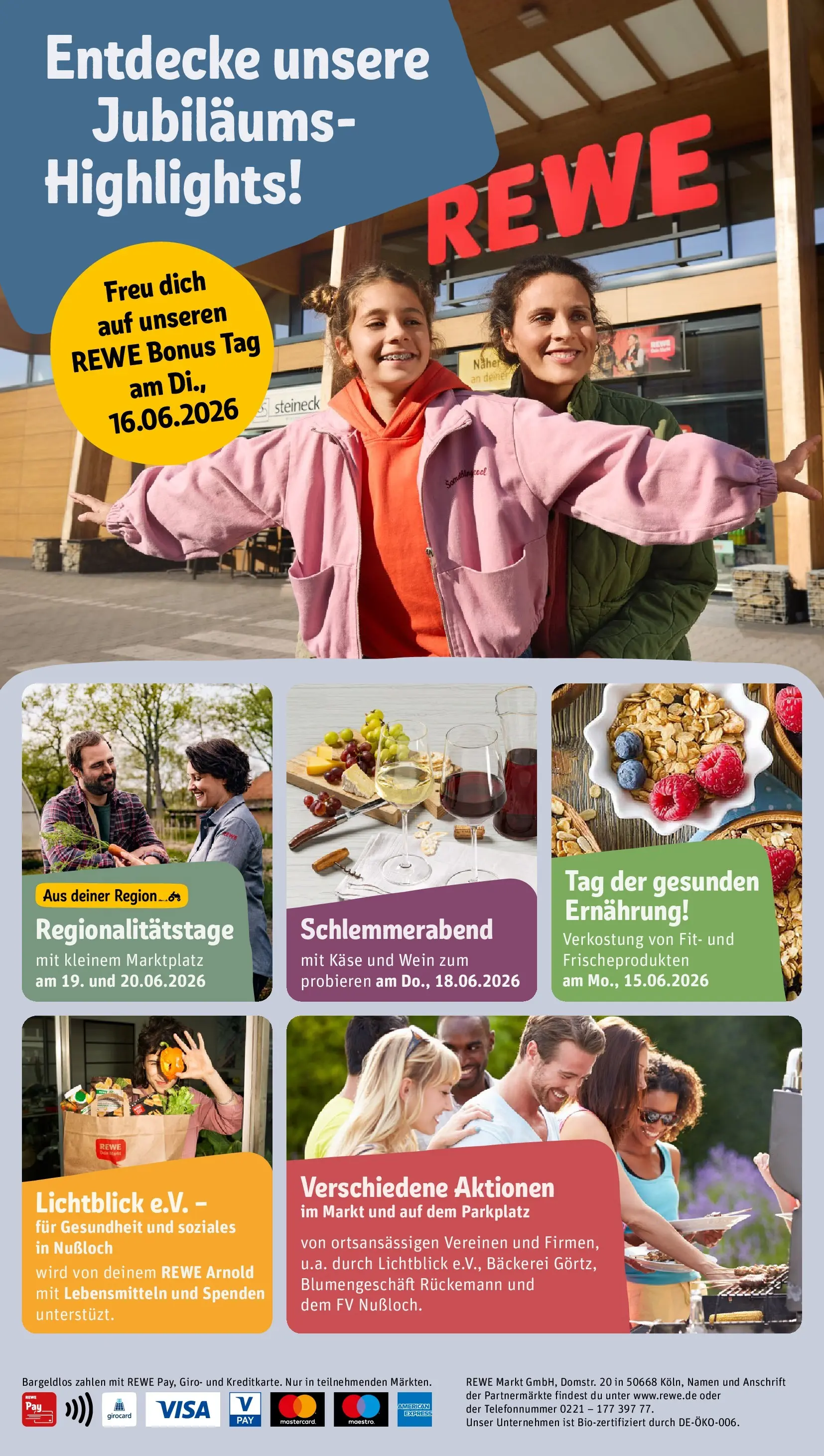 REWE Prospekt ab 14.06.2026 zum Blättern » Angebote | Seite: 4 | Produkte: Bäckerei, Käse, Wein