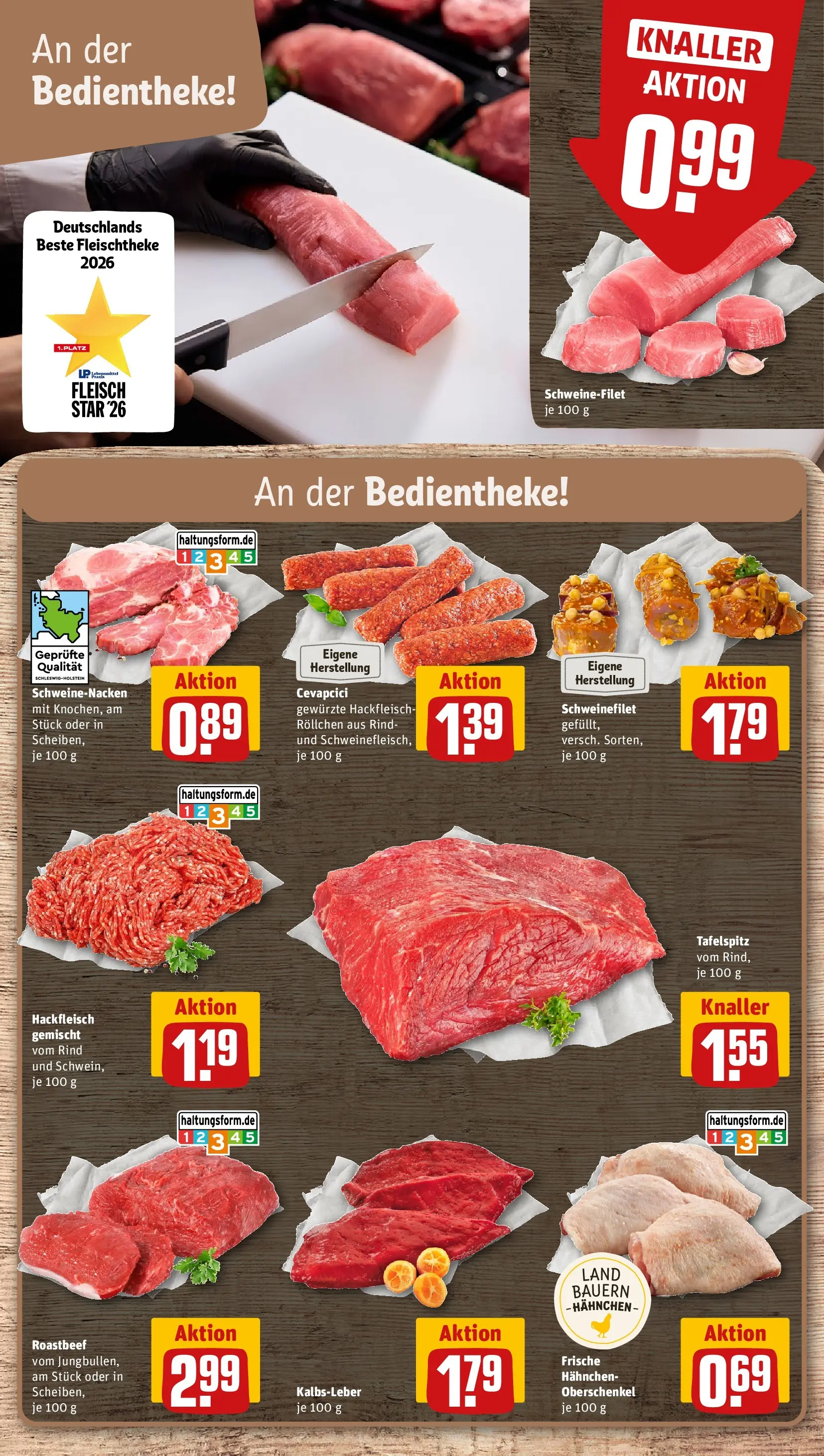 REWE Prospekt ab 14.06.2026 zum Blättern » Angebote | Seite: 12 | Produkte: Top, Hahnchen, Kalbsleber, Fleisch