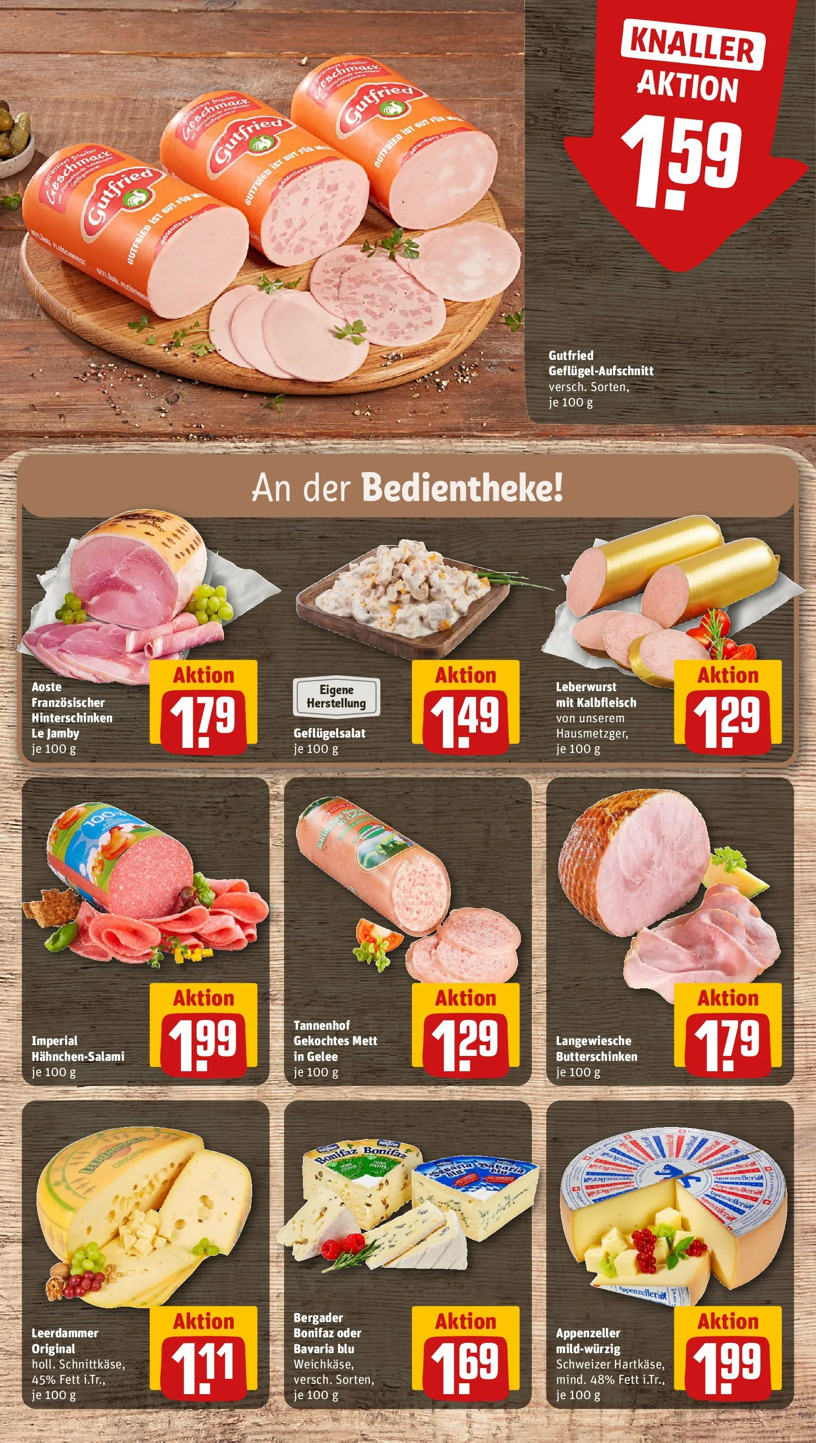 REWE Prospekt ab 14.06.2026 zum Blättern » Angebote | Seite: 13 | Produkte: Butter, Leerdammer, Salami