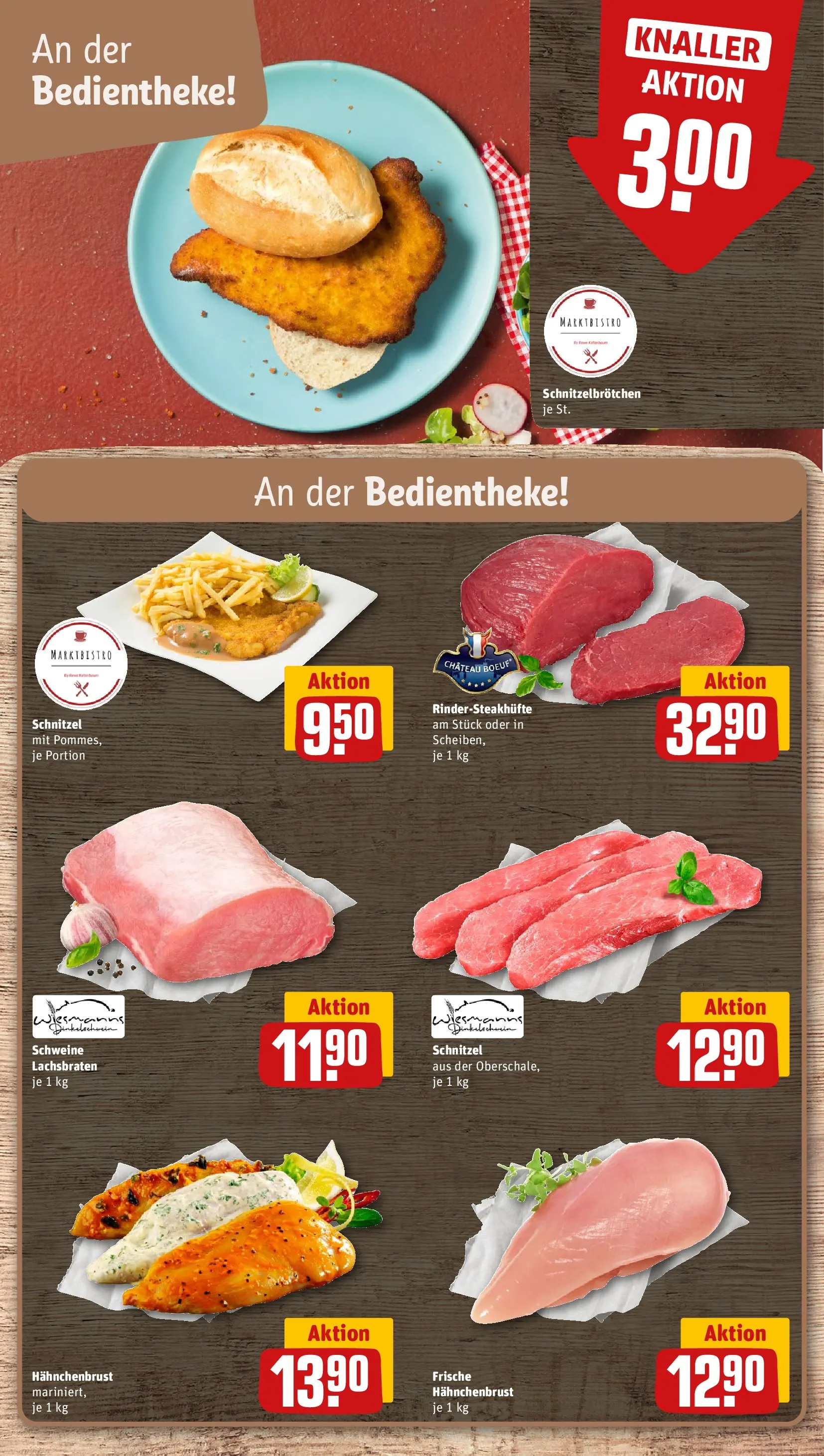 REWE Prospekt ab 14.06.2026 zum Blättern » Angebote | Seite: 12 | Produkte: Schnitzel, Steak, Hahnchenbrust