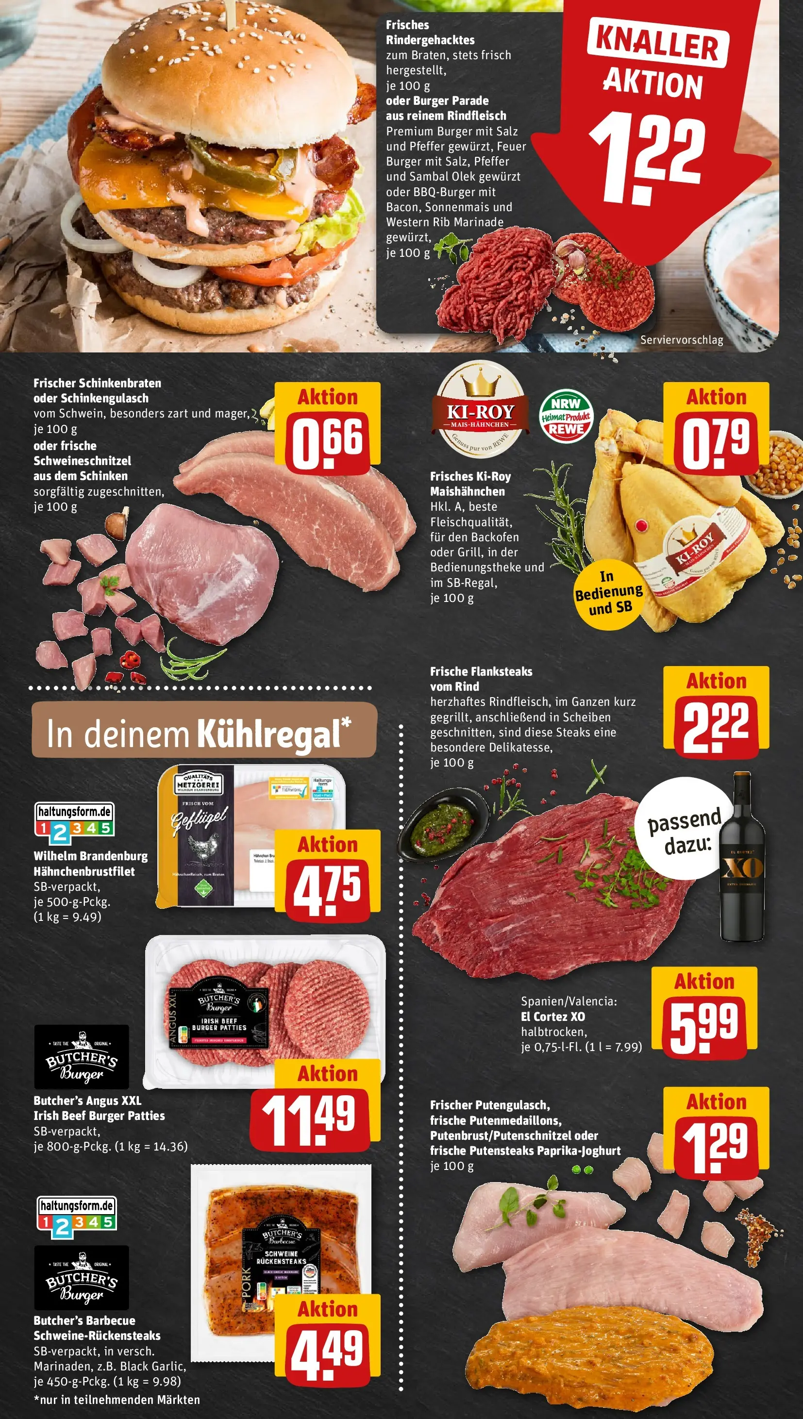 REWE Prospekt ab 14.06.2026 zum Blättern » Angebote | Seite: 6 | Produkte: Rum, Burger, Backofen, Rindfleisch
