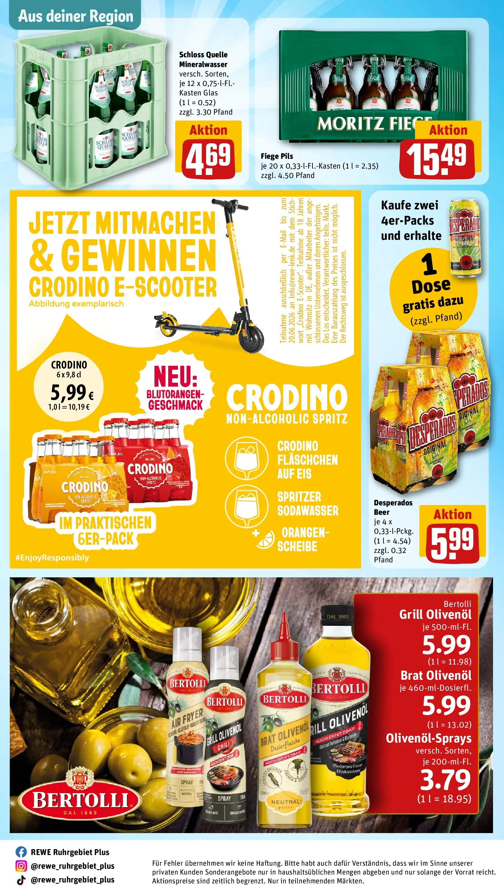 REWE Prospekt ab 14.06.2026 zum Blättern » Angebote | Seite: 29 | Produkte: Bier, Pils, Mineralwasser, Desperados