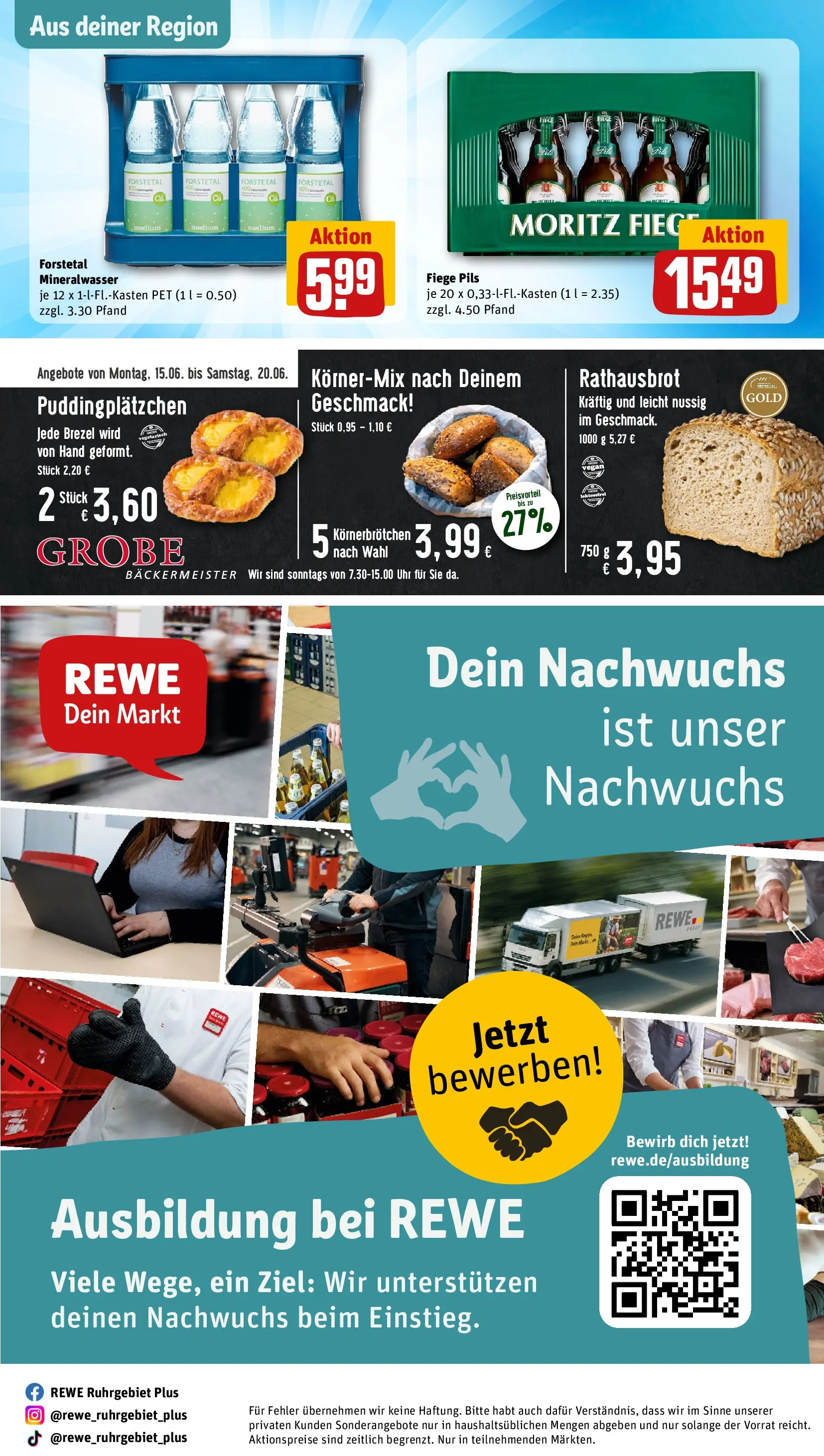 REWE Prospekt ab 14.06.2026 zum Blättern » Angebote | Seite: 30 | Produkte: Pils, Mineralwasser, Uhr