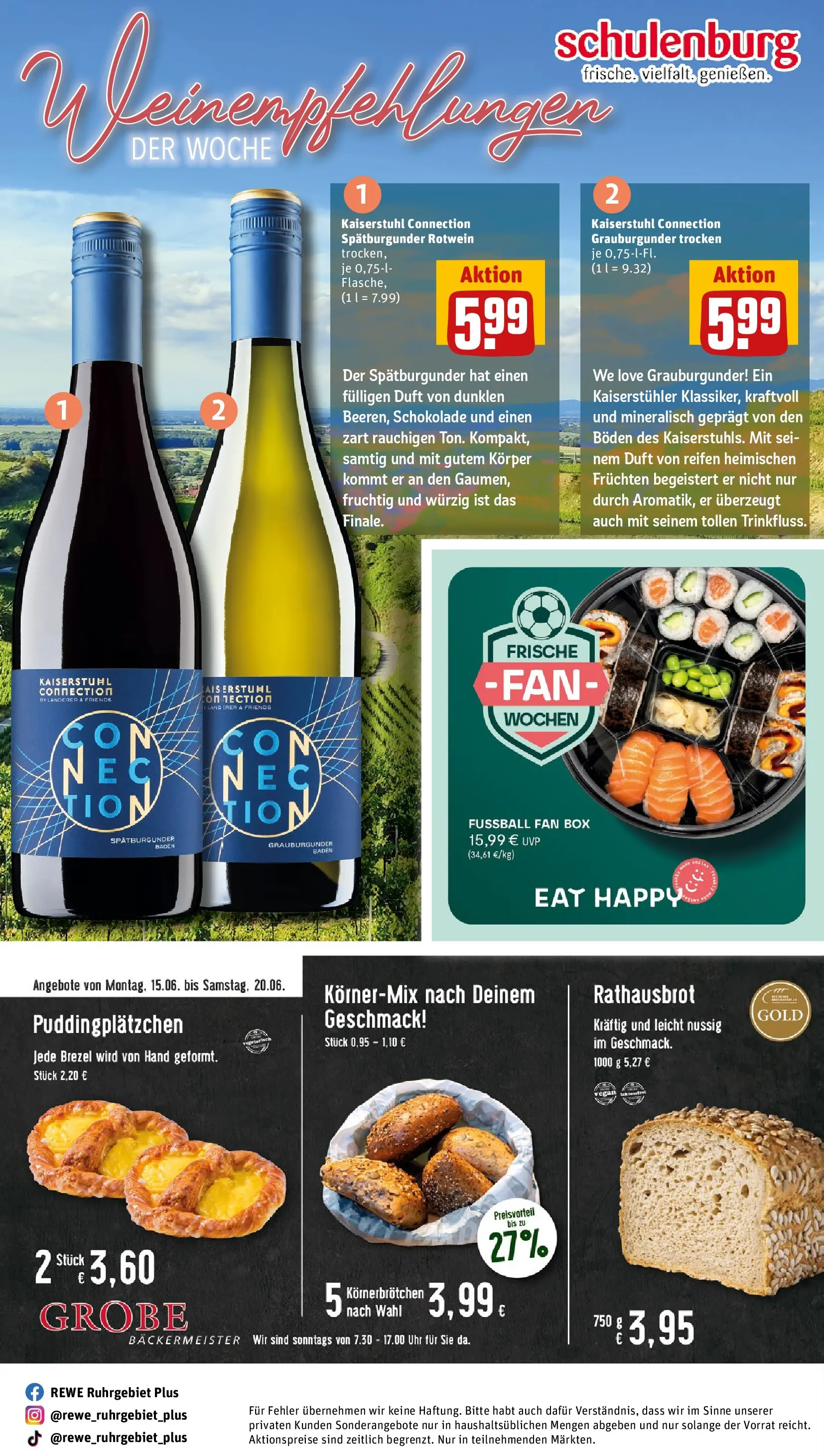 REWE Prospekt ab 14.06.2026 zum Blättern » Angebote | Seite: 29 | Produkte: Rotwein, Box, Duft, Uhr
