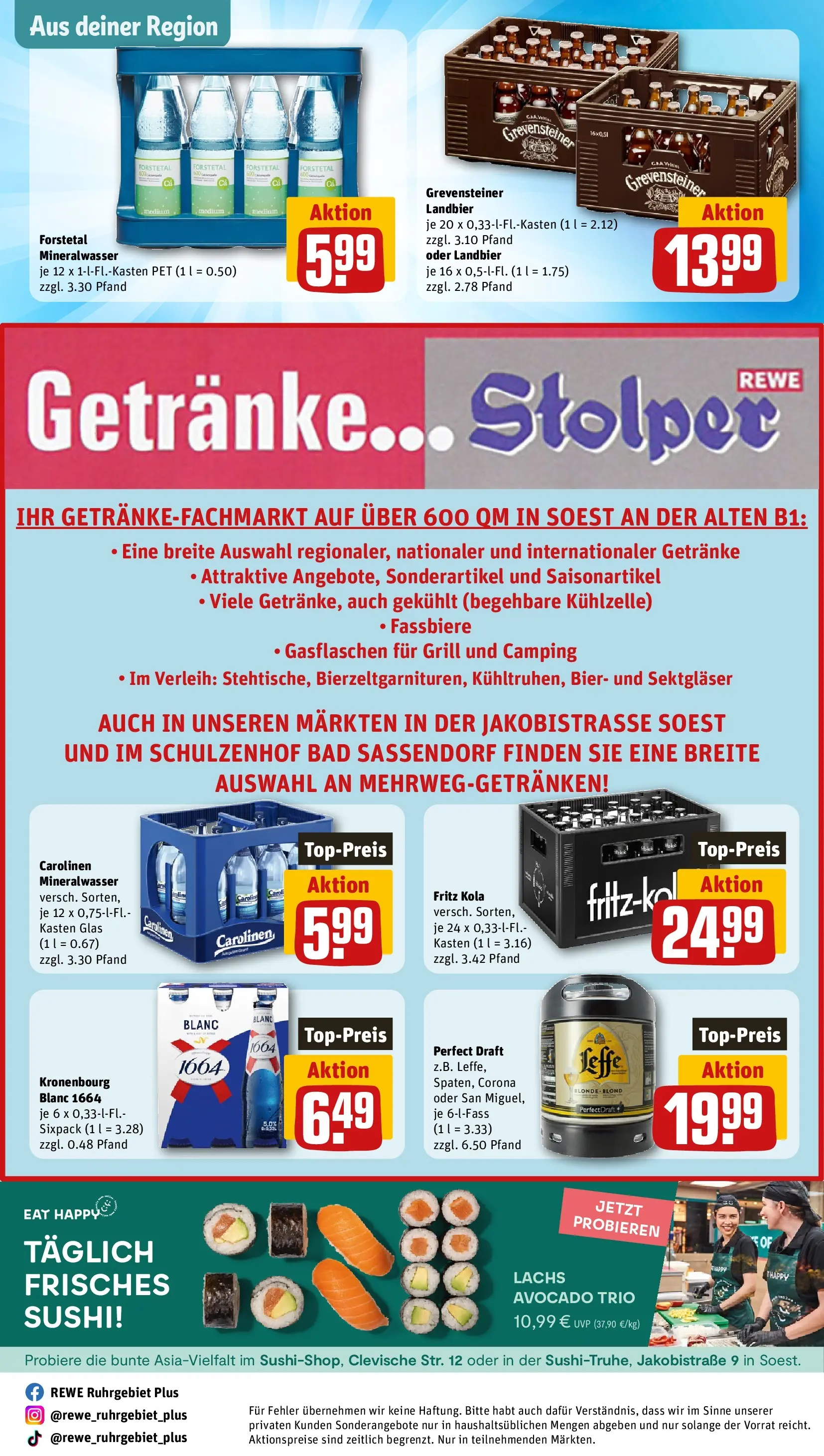 REWE Prospekt ab 14.06.2026 zum Blättern » Angebote | Seite: 29 | Produkte: Grill, Bier, Bad, Mineralwasser