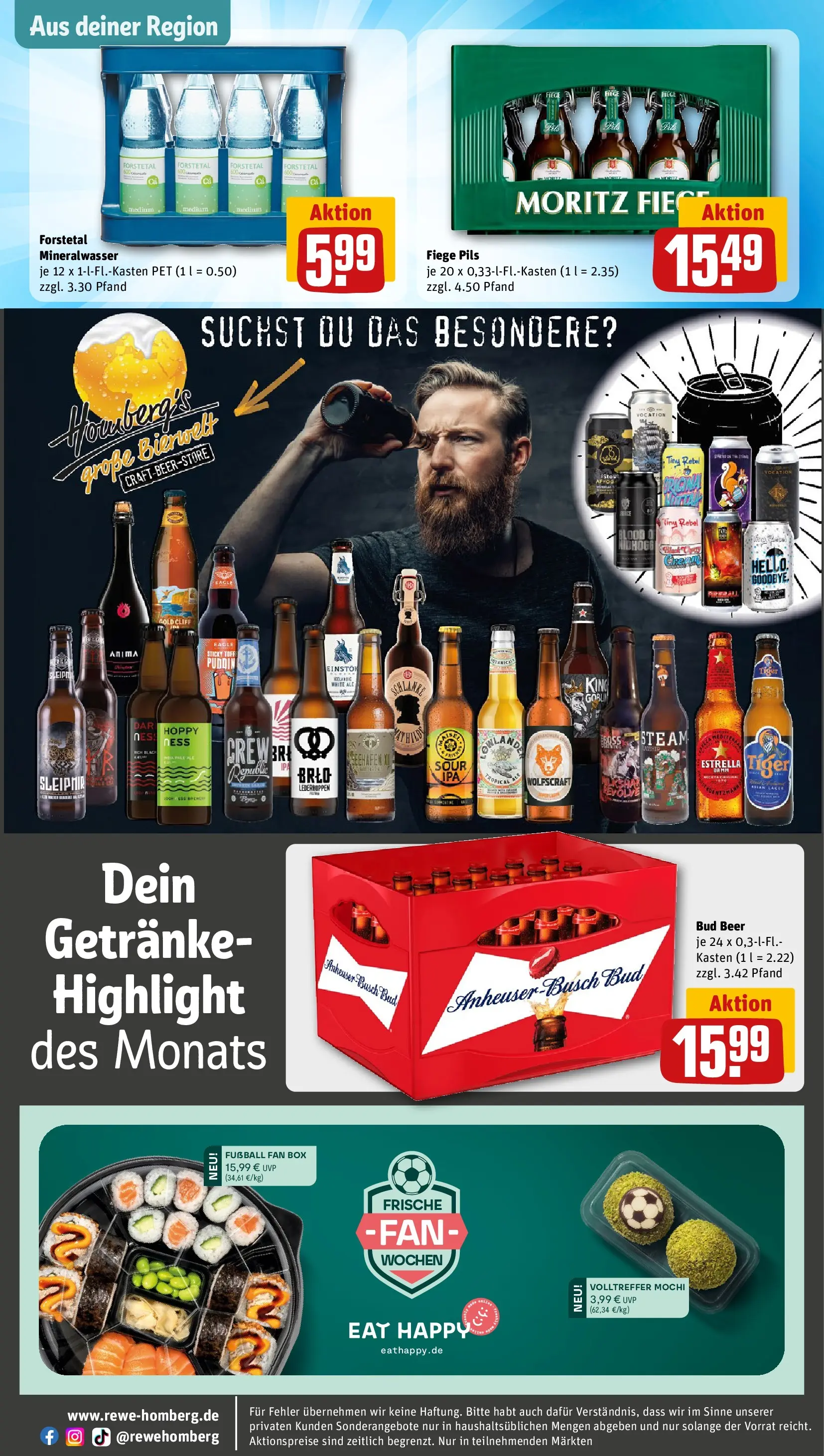 REWE Prospekt ab 14.06.2026 zum Blättern » Angebote | Seite: 30 | Produkte: Box, Pils, Mineralwasser, Mochi