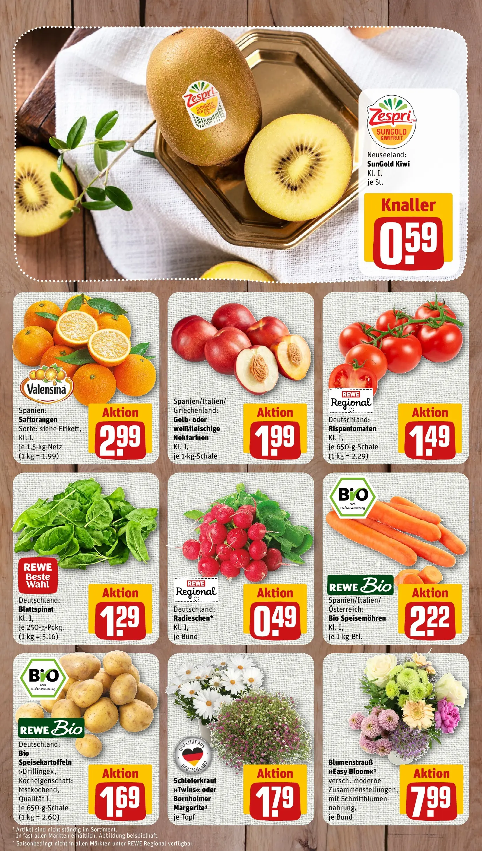 REWE Prospekt ab 14.06.2026 zum Blättern » Angebote | Seite: 3 | Produkte: Nektarinen, Tomaten, Valensina, Kiwi